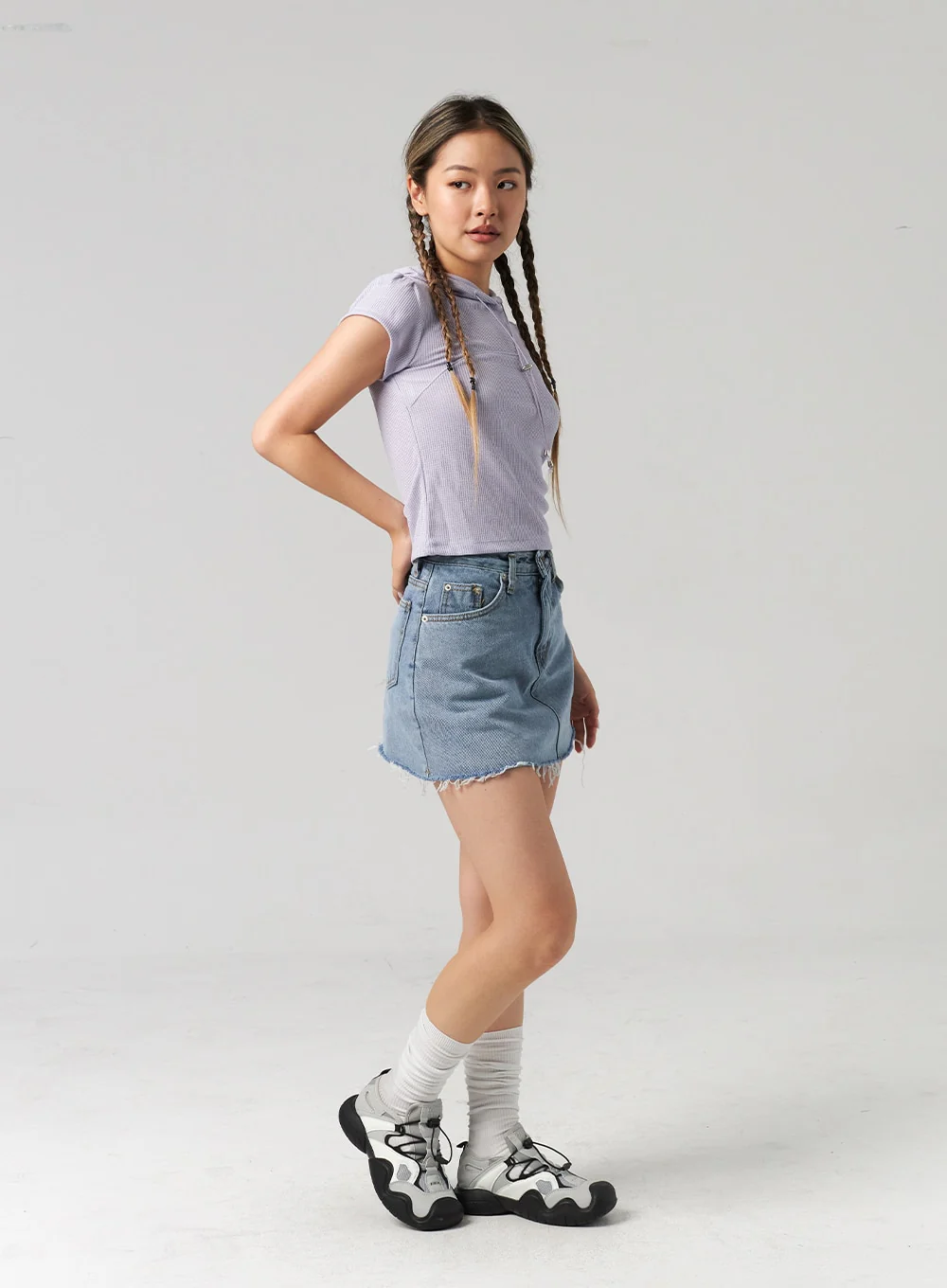 Denim Mini Skirt CL305 - Image 10