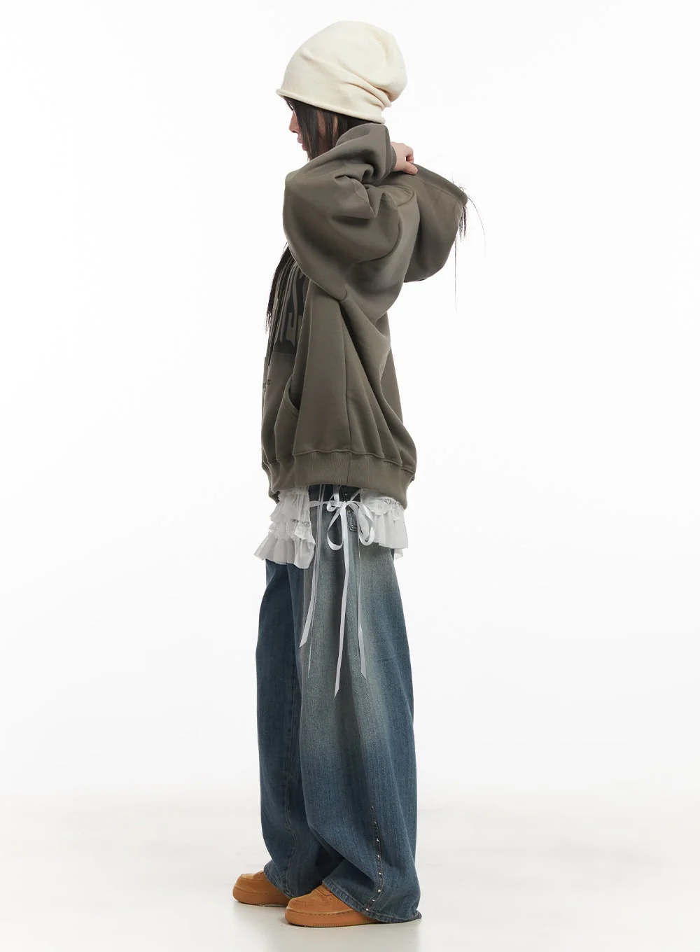 Dianne Studded Washed Baggy Jeans CF519 - Image 6