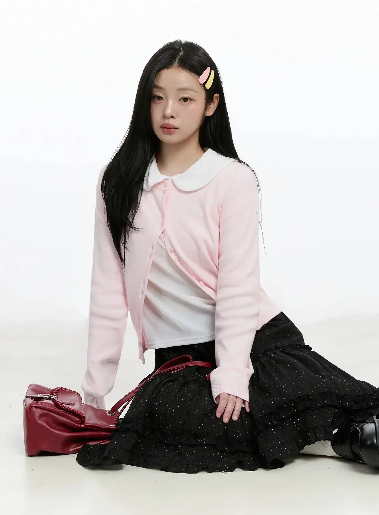 Double Button Knit Cardigan IM513