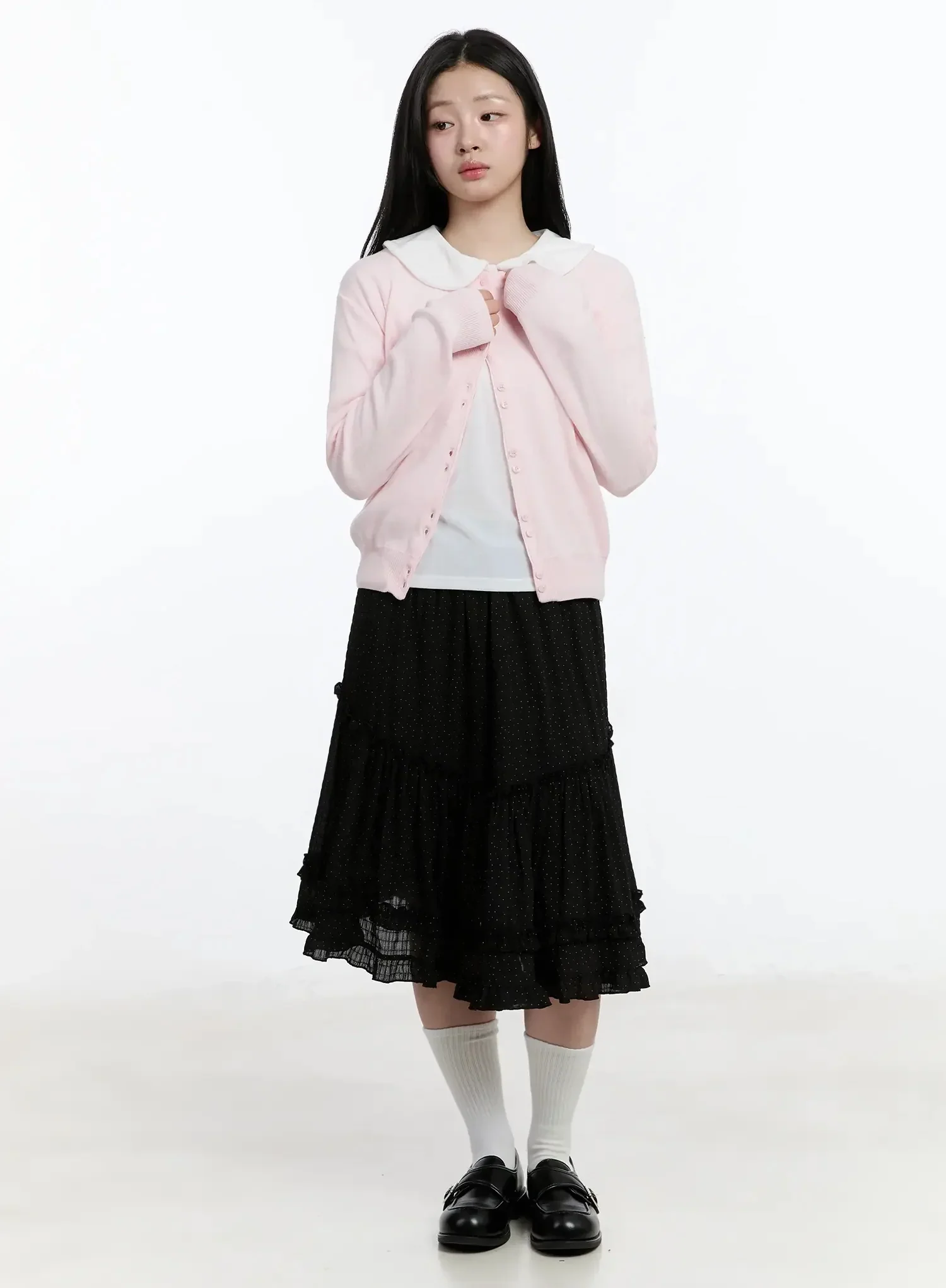 Double Button Knit Cardigan IM513 - Image 6