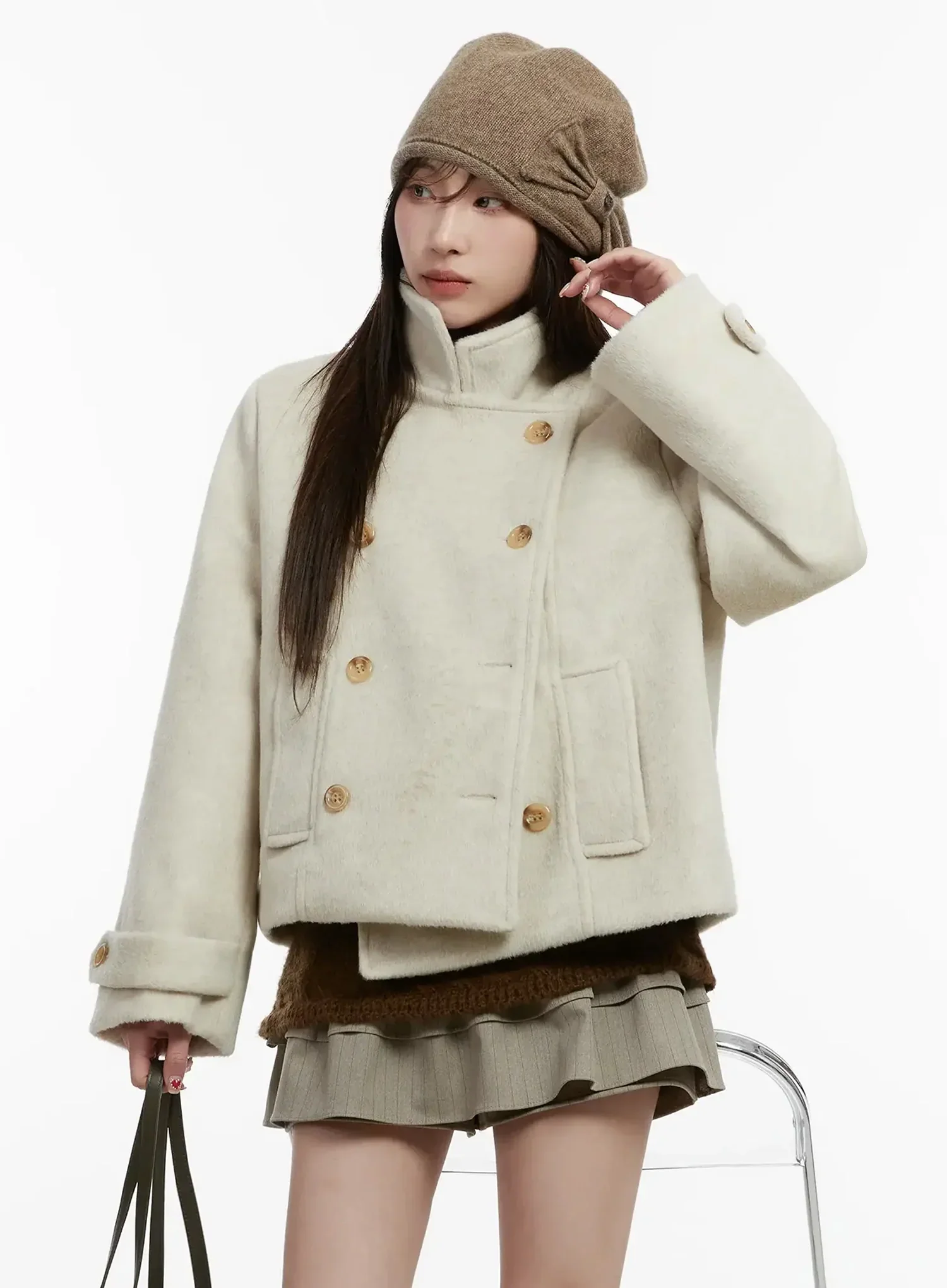 Double Buttoned Peacoat IJ521