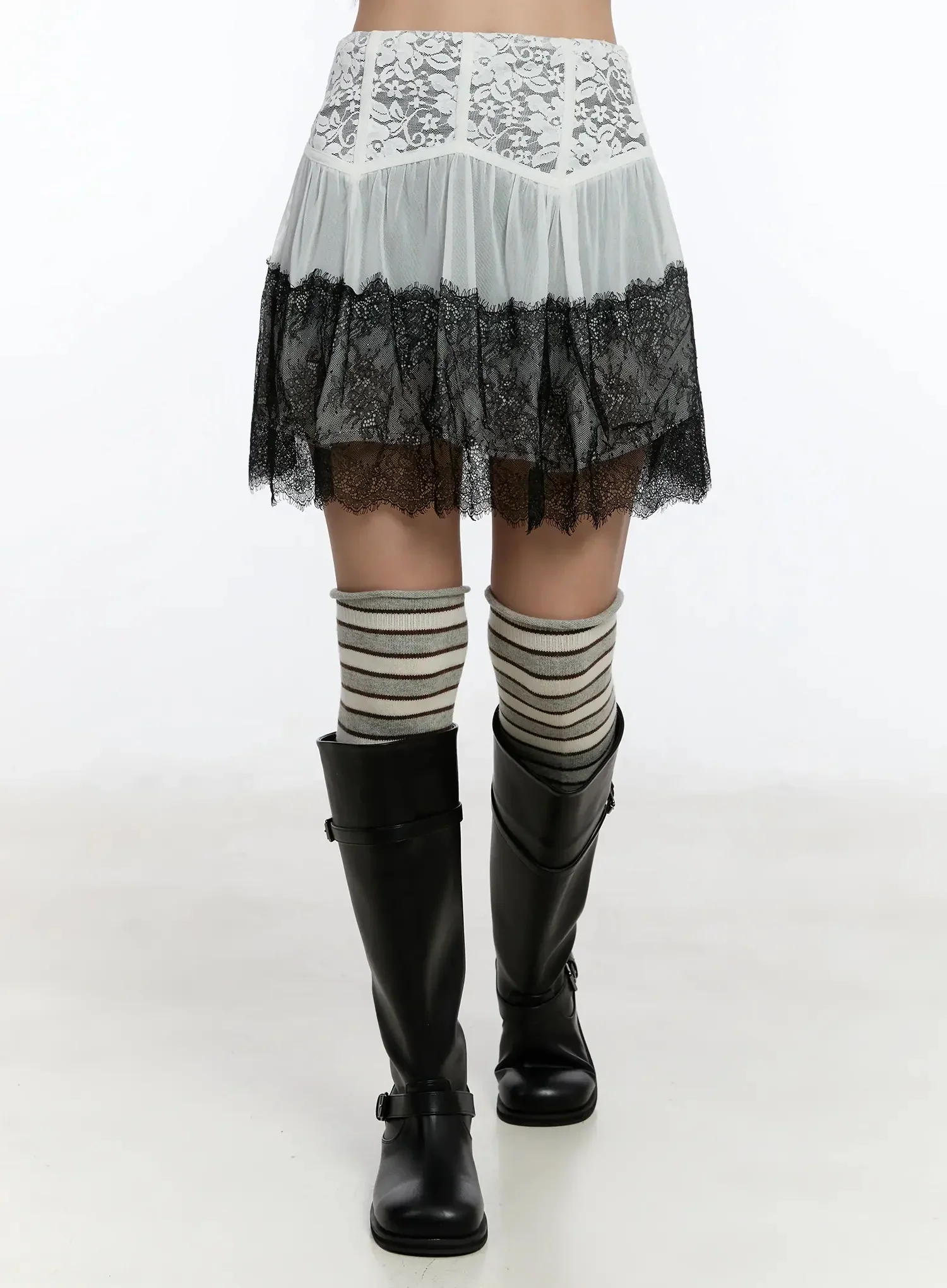 Double-Color Lace Skirt IM509 - Image 10