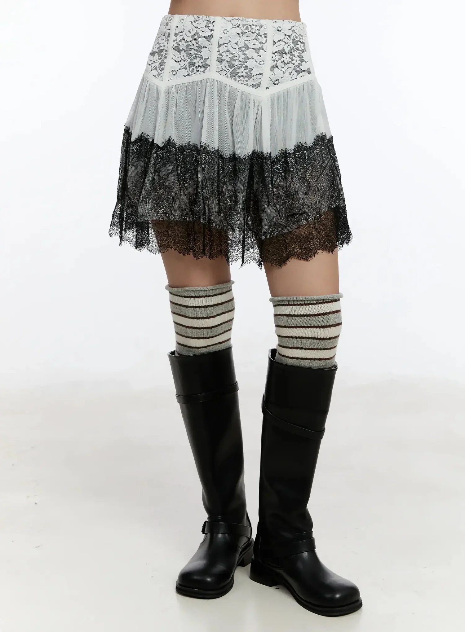 Double-Color Lace Skirt IM509 - Image 5