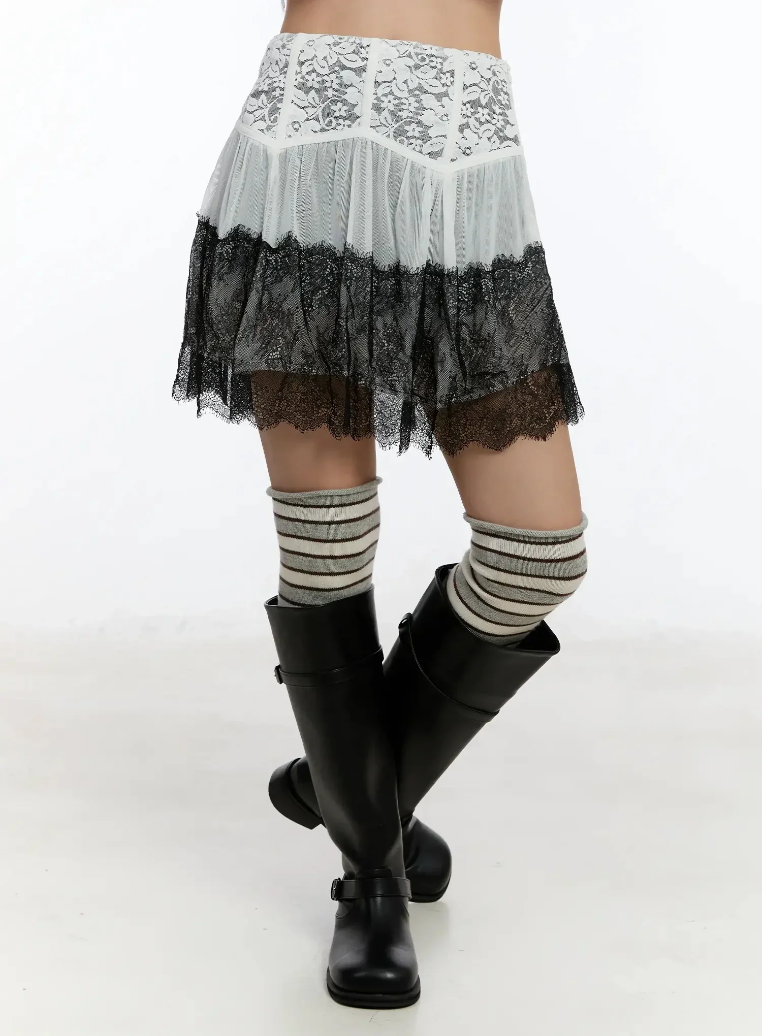 Double-Color Lace Skirt IM509 - Image 6