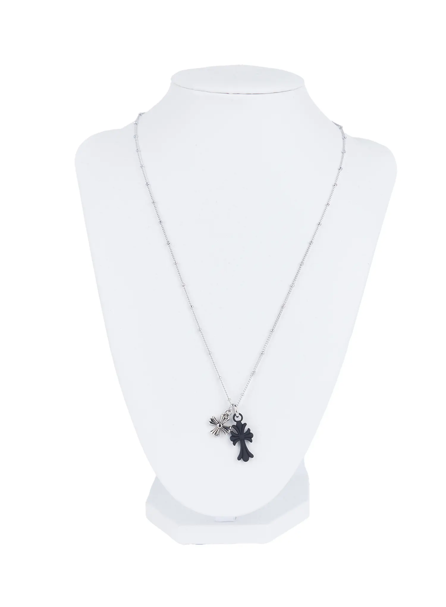 Double Cross Pendant Necklace CL522 - Image 9