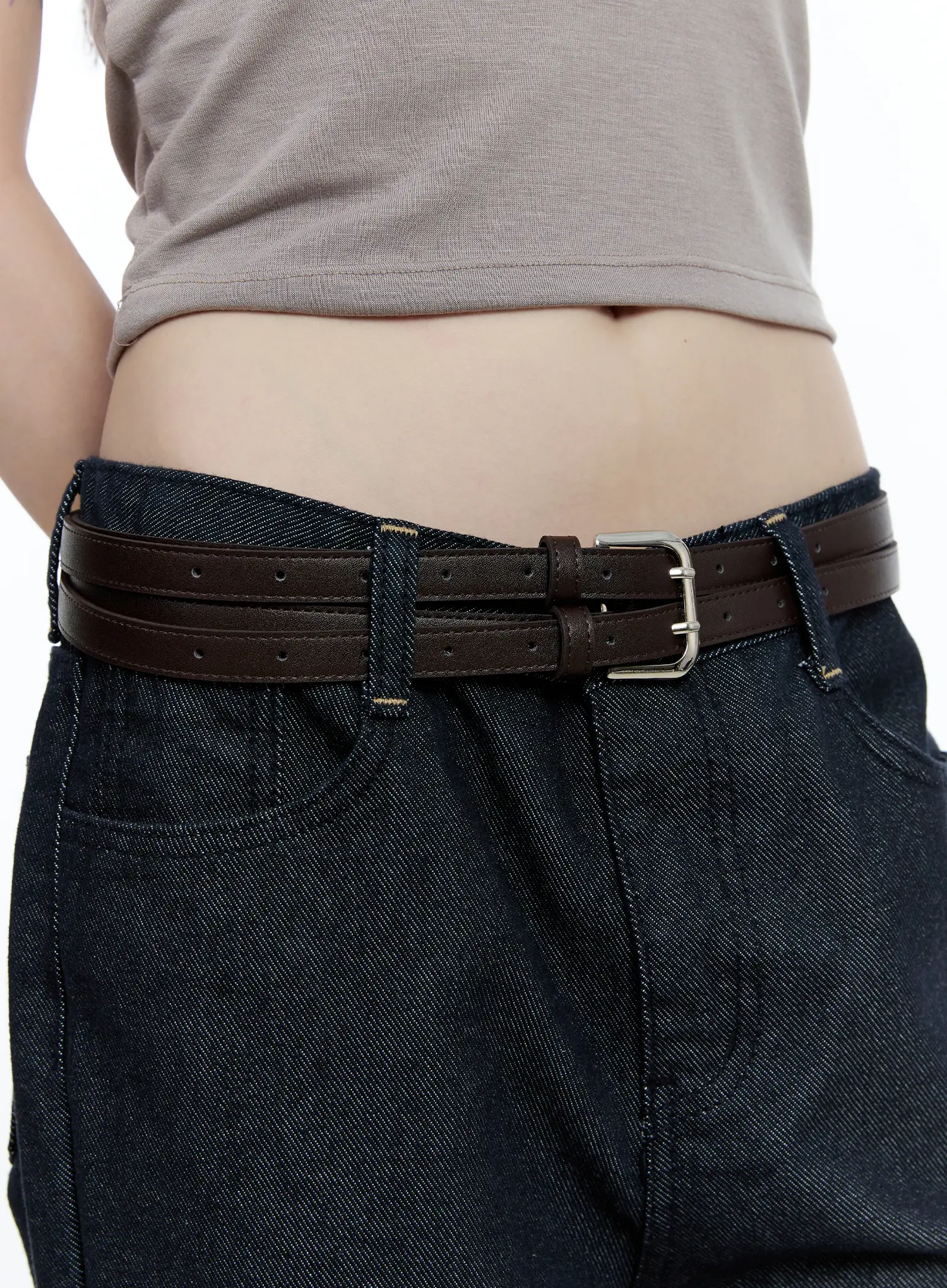 Double Strap Faux Leather Belt CG511 - Image 5