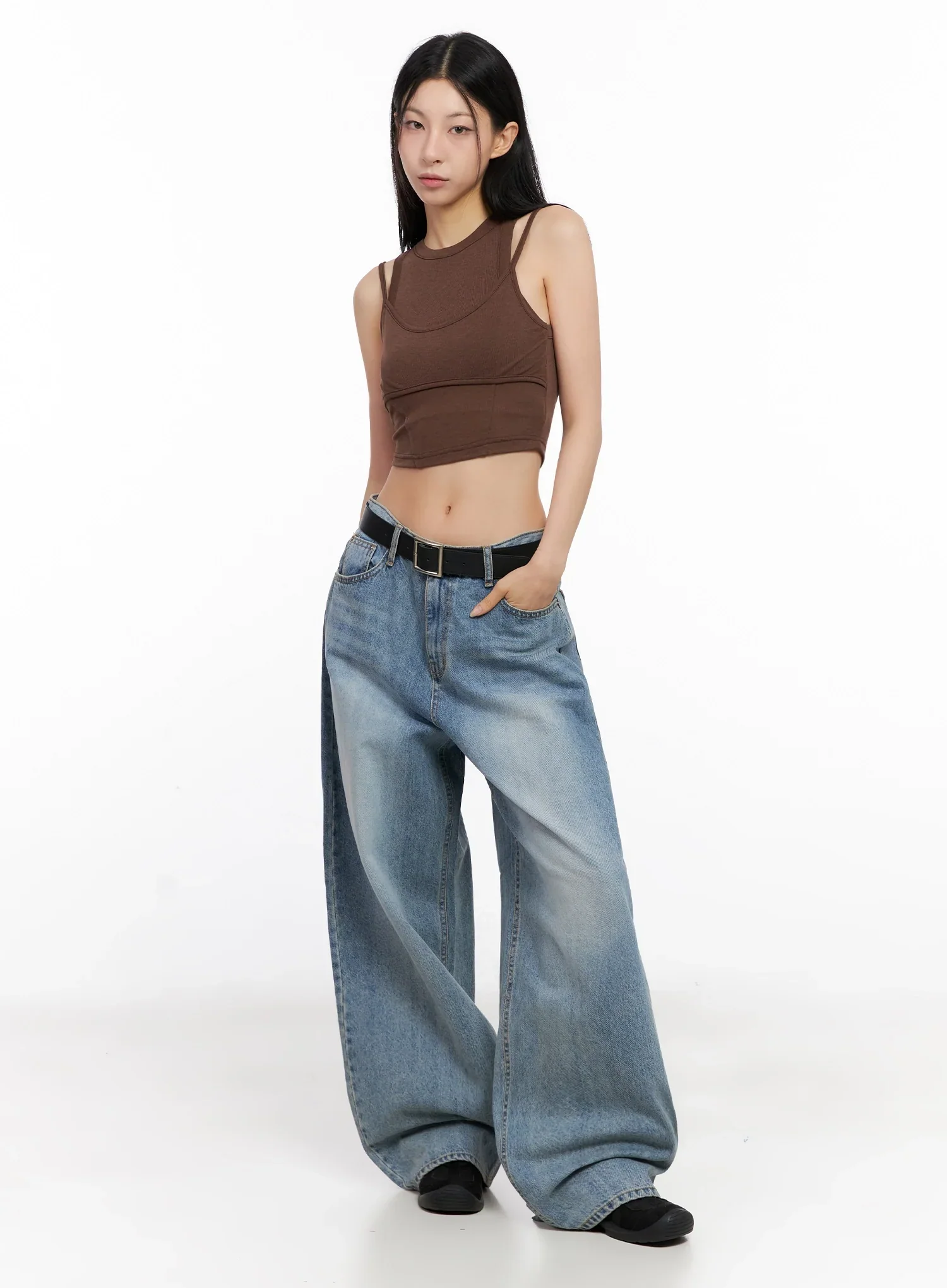 Double Strap Sleeveless Crop Top IG508 - Image 5