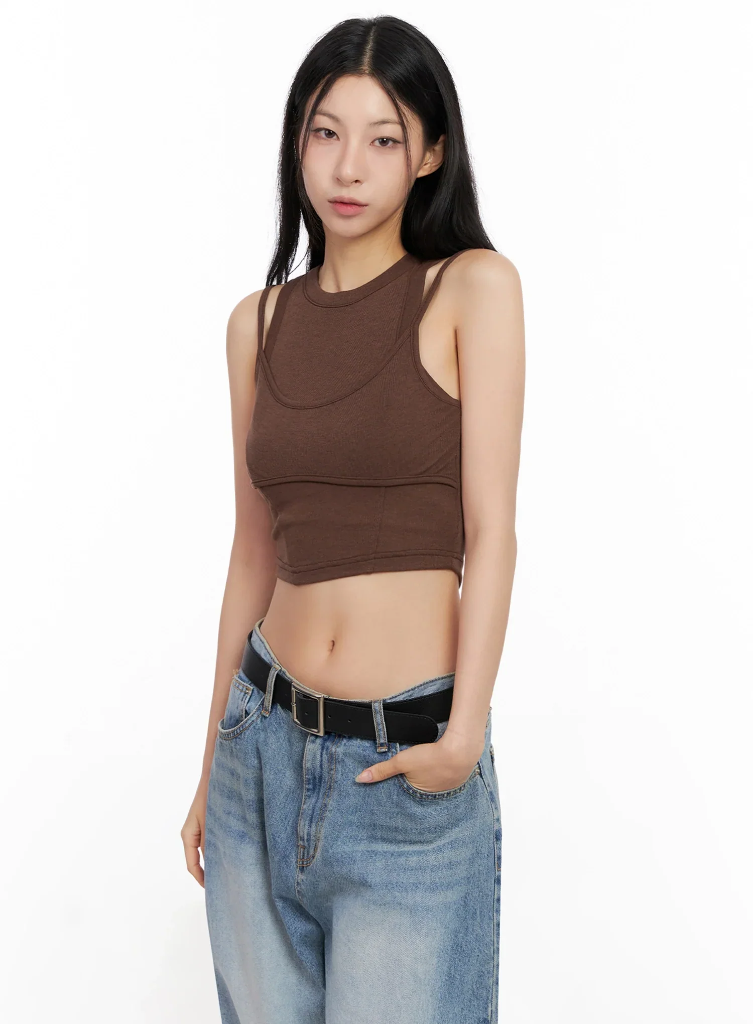 Double Strap Sleeveless Crop Top IG508 - Image 8