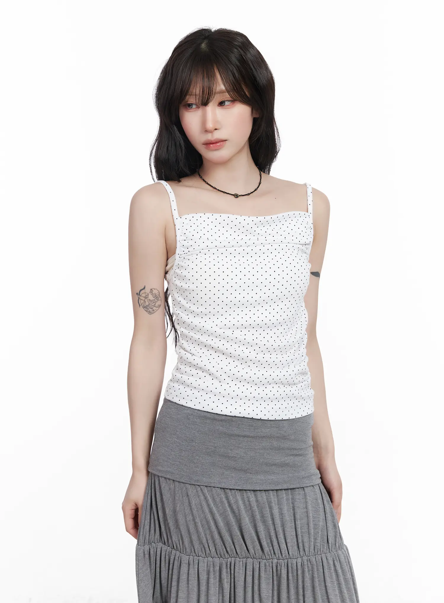 Draped Dot Sleeveless Top CF519 - Image 10