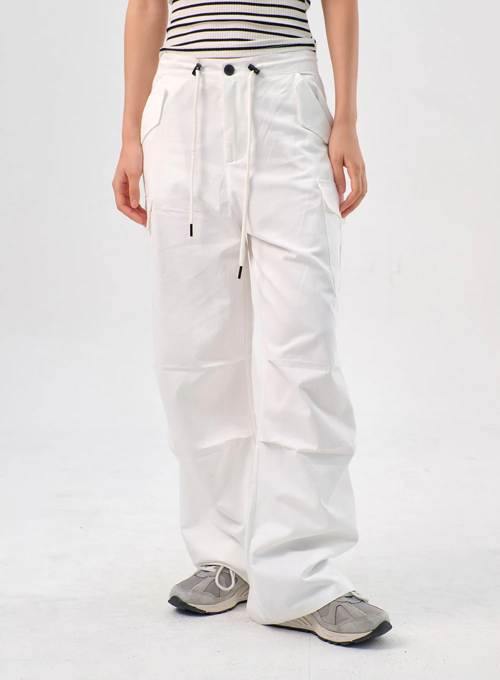 Drawstring Wide Pants IL310 - Image 11