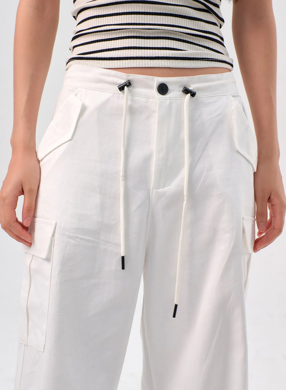 Drawstring Wide Pants IL310 - Image 9