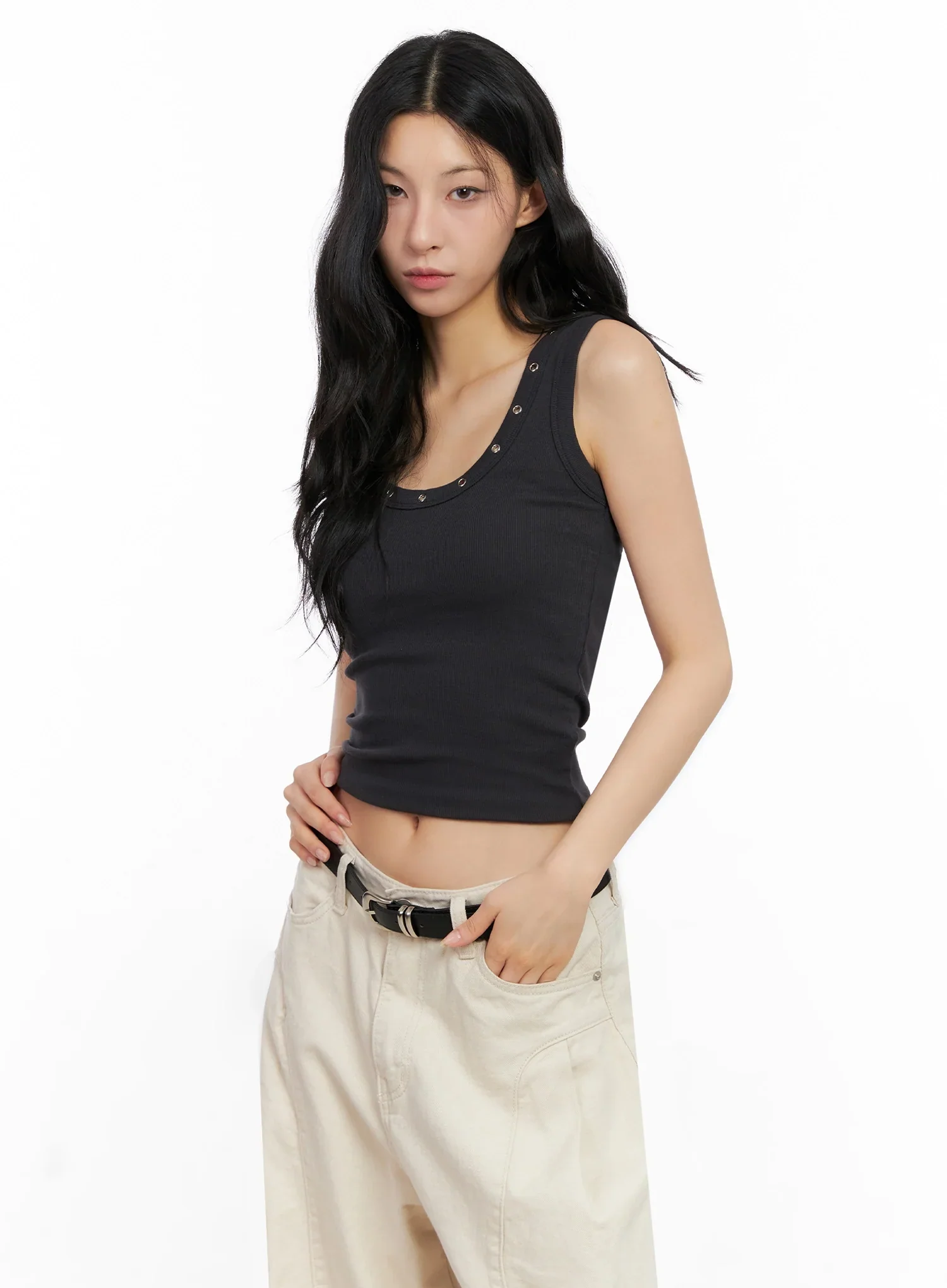 Edgy Eyelet Tank Top IG508 - Image 9
