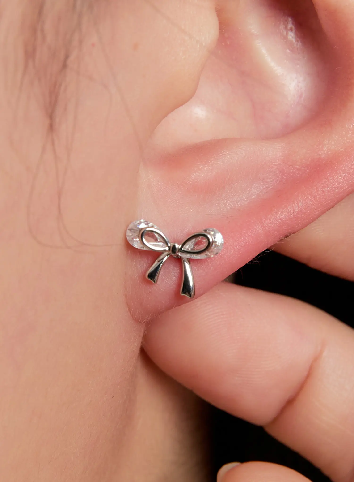 Elegant Bow Stud Earrings IN528 - Image 3