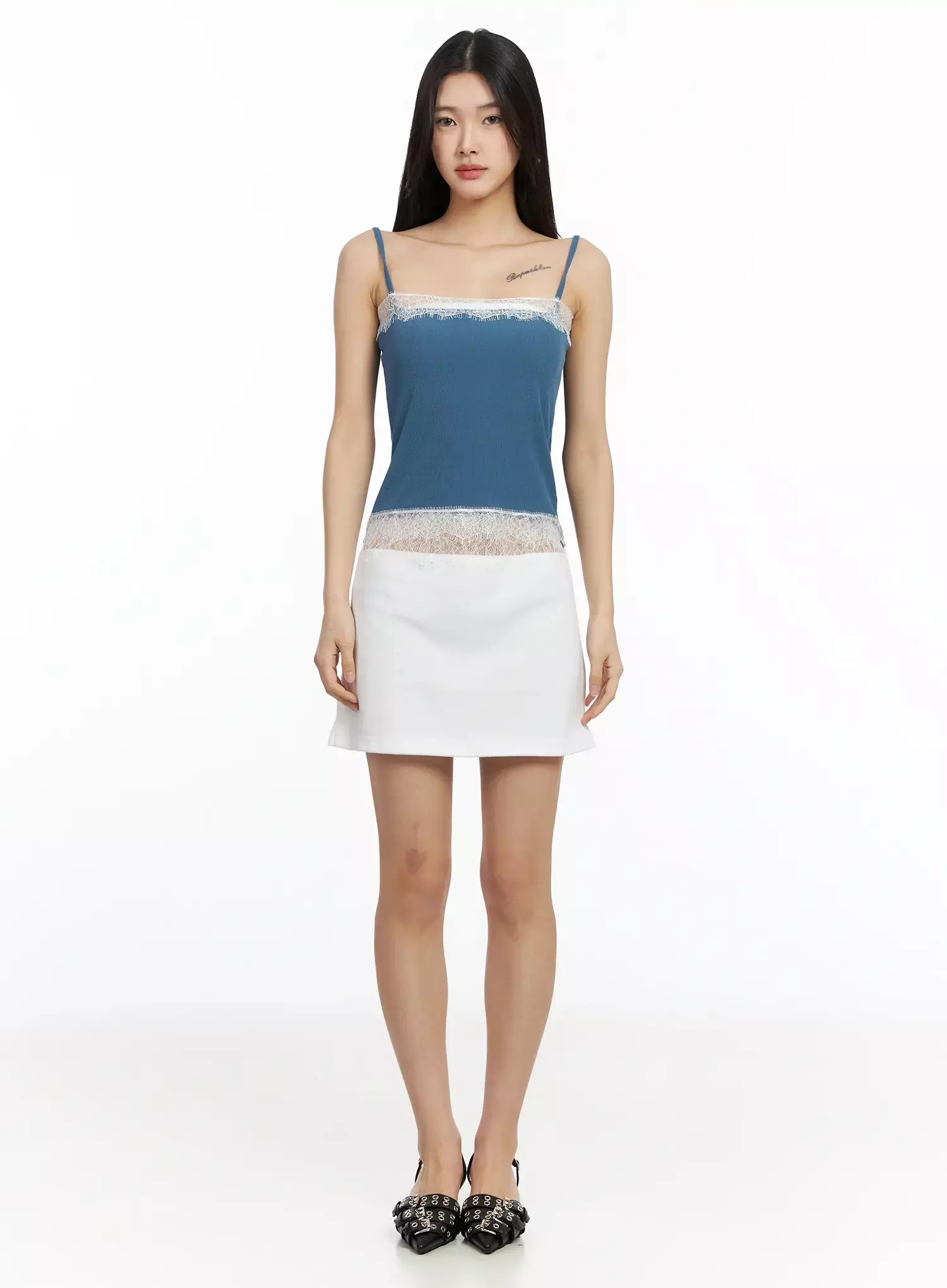 Elegant Lace Detail Cami Top IA508 - Image 11