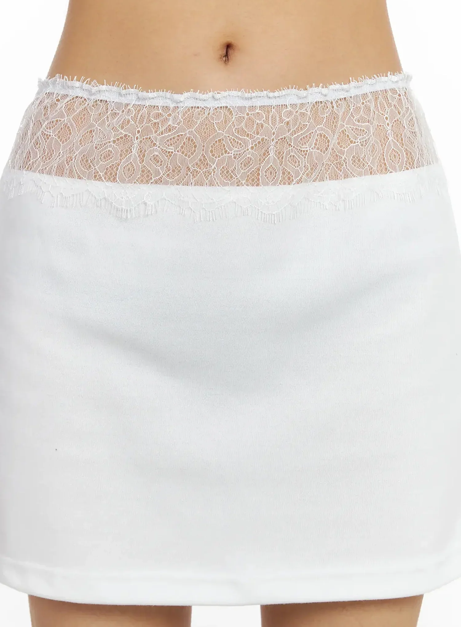 Elegant Lace Trim Mini Skirt IM530 - Image 4