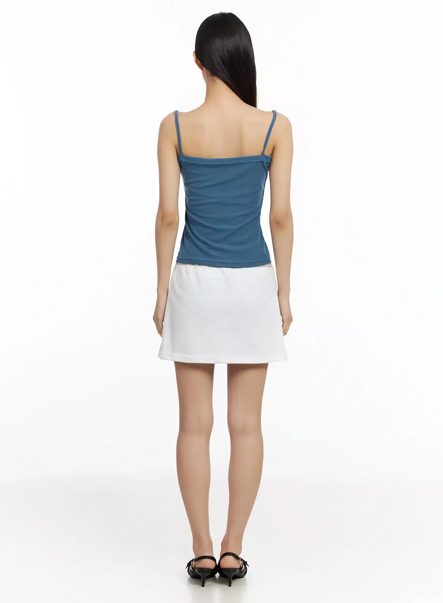 Elegant Lace Trim Mini Skirt IM530 - Image 8