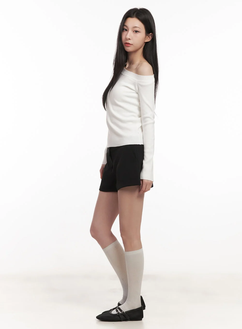 Elegant Off Shoulder Knit Top CN415 - Image 7