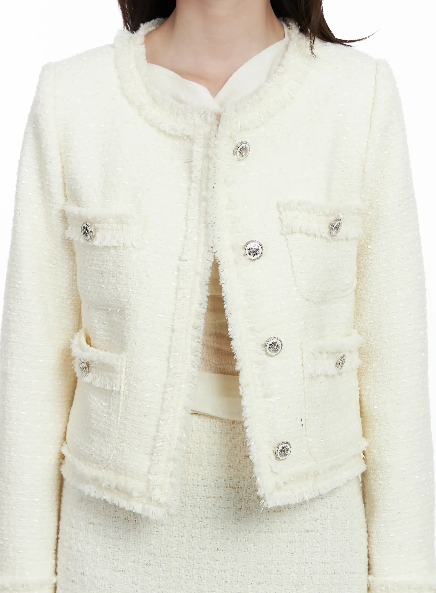 Elegant Tweed Jacket IF520 - Image 7