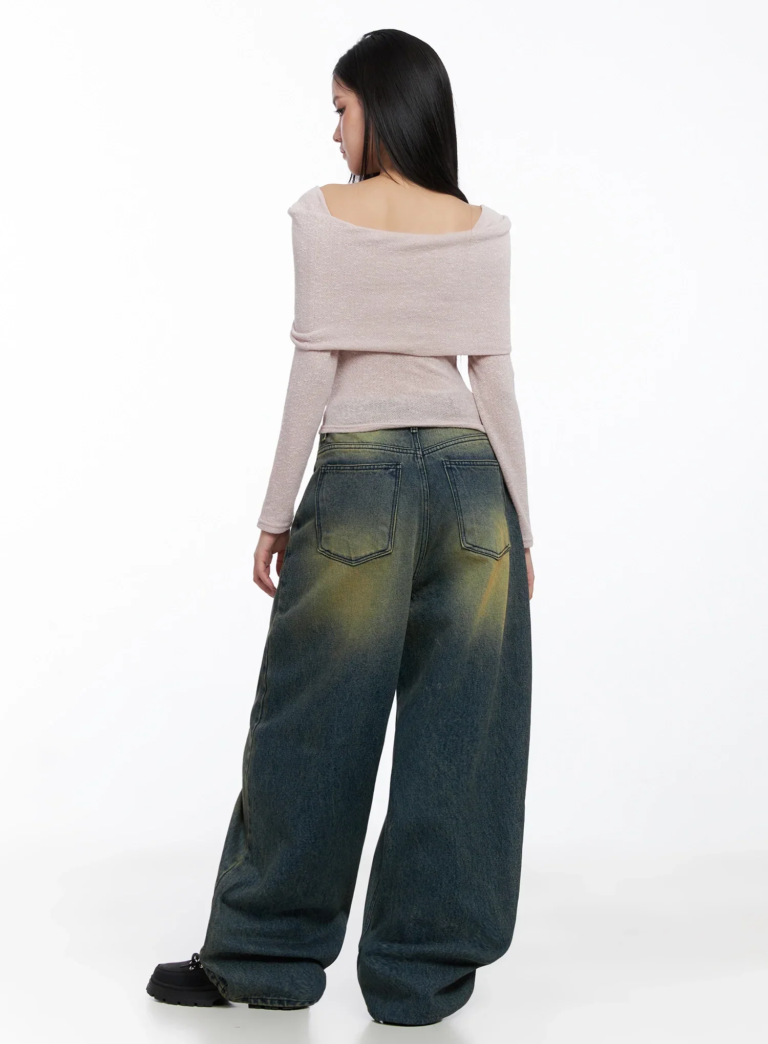 Elora Washed Baggy Jeans IS525 - Image 11
