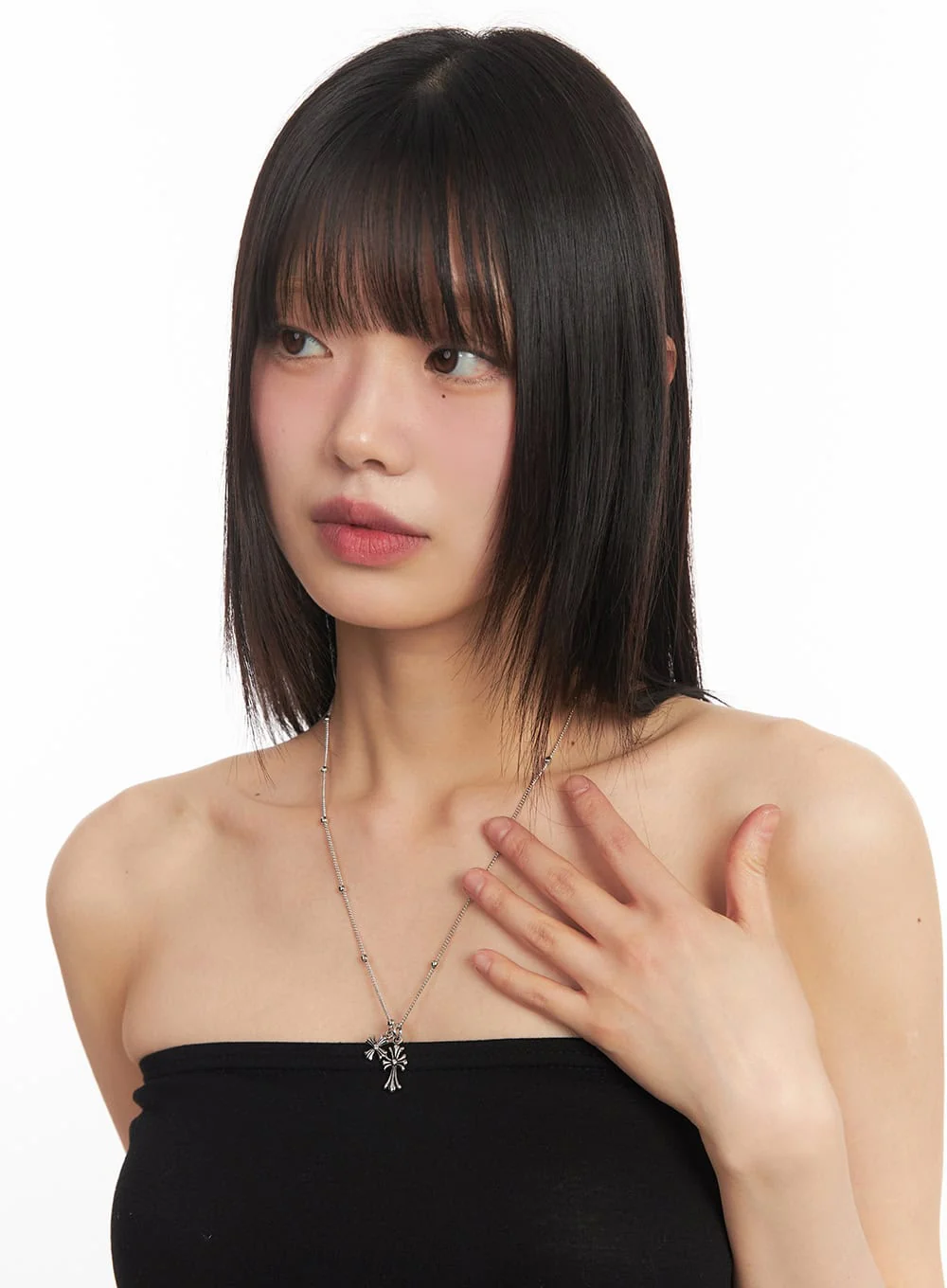 Elysian Flower Cross Necklace IM531 - Image 8