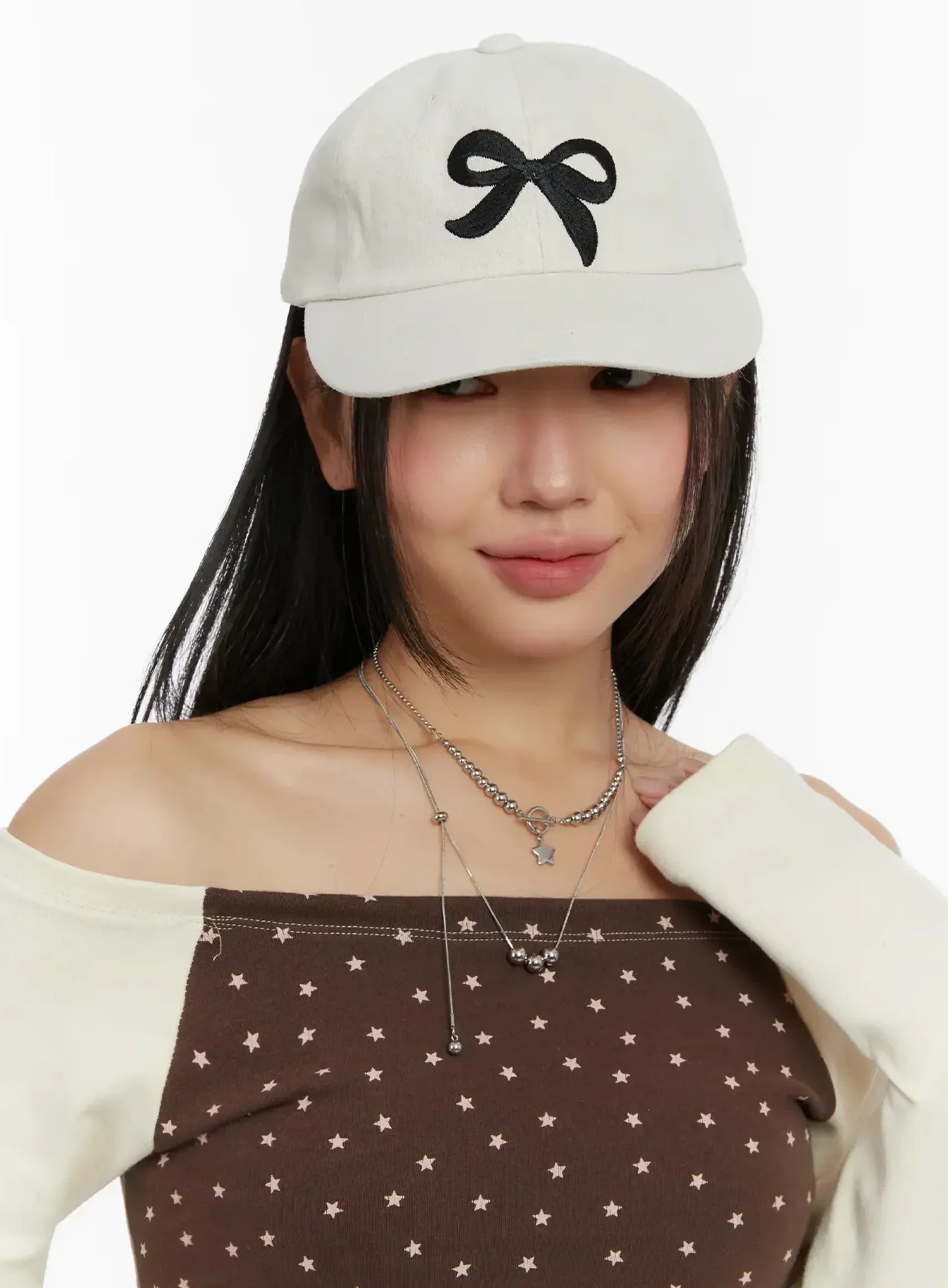 Embroidered Bow Camp Cap ID526
