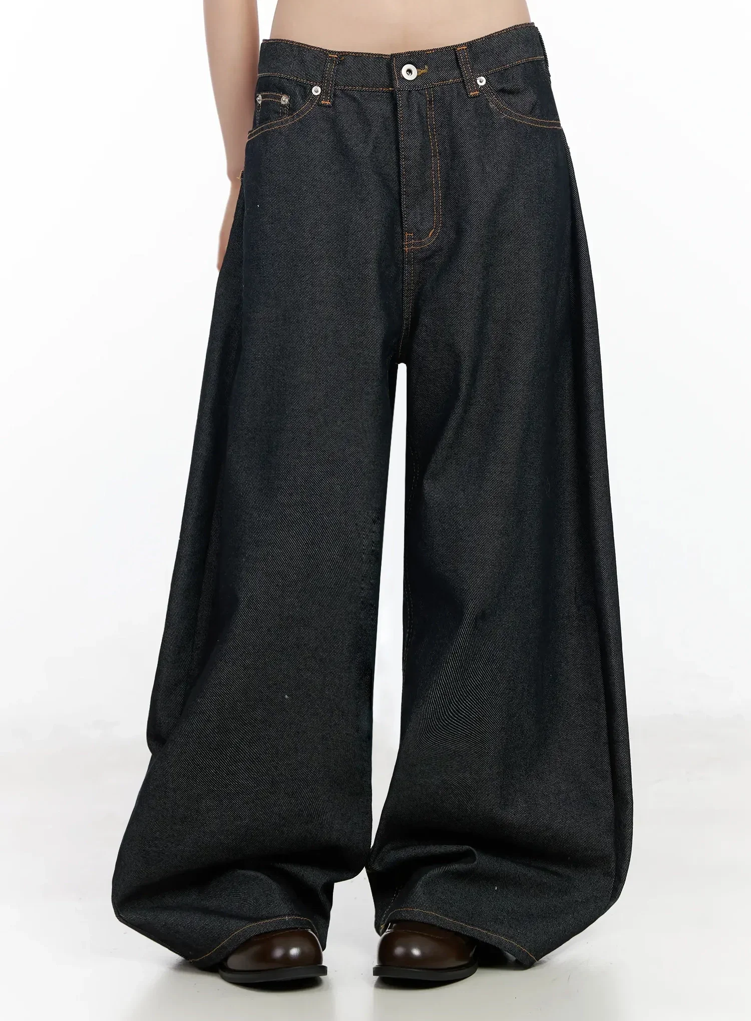Emiko Wide Leg Buckle Jeans IM523 - Image 7