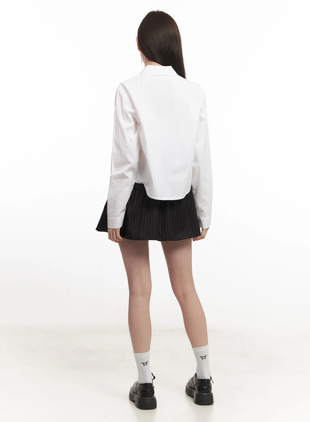 Essential Crop Collared Shirt CA501 - Image 6