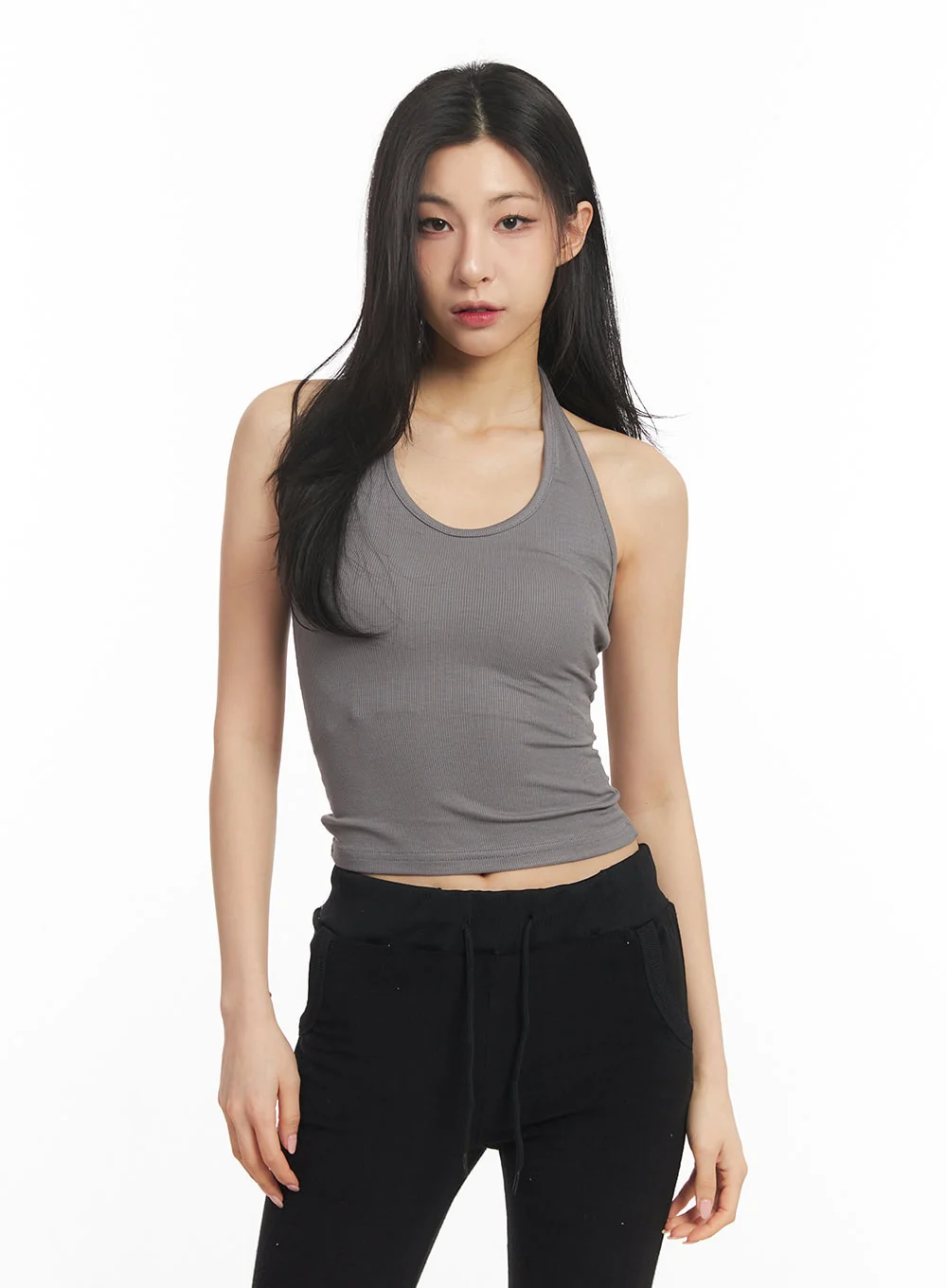 Essential Halter Crop Tank Top CA503 - Image 9