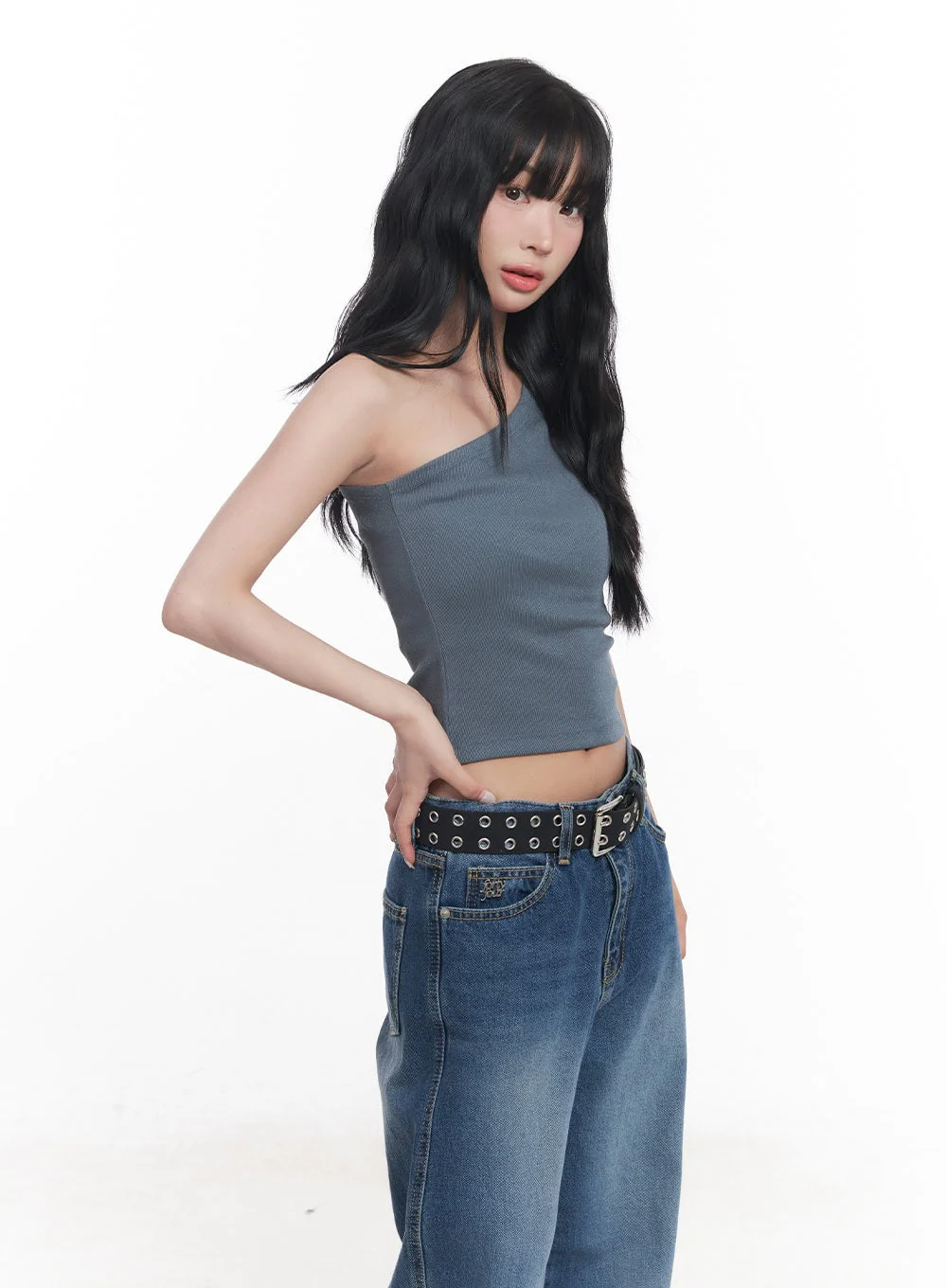 Essential One-Shoulder Crop Top CY527 - Image 13