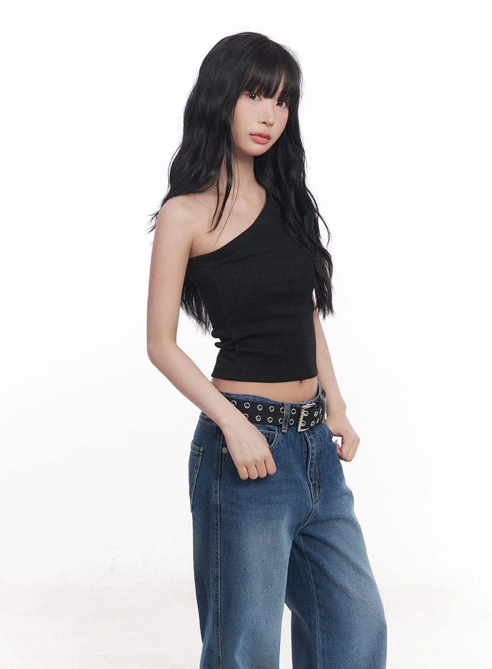 Essential One-Shoulder Crop Top CY527 - Image 14
