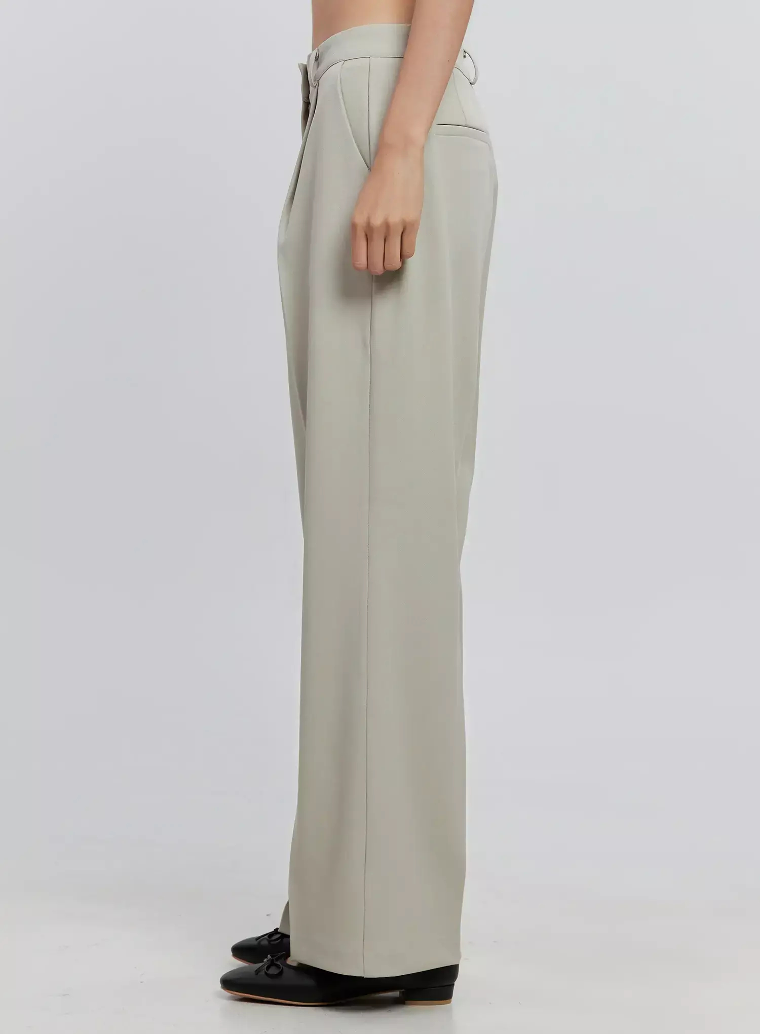 Essential Wide-Leg Slacks IS516 - Image 8