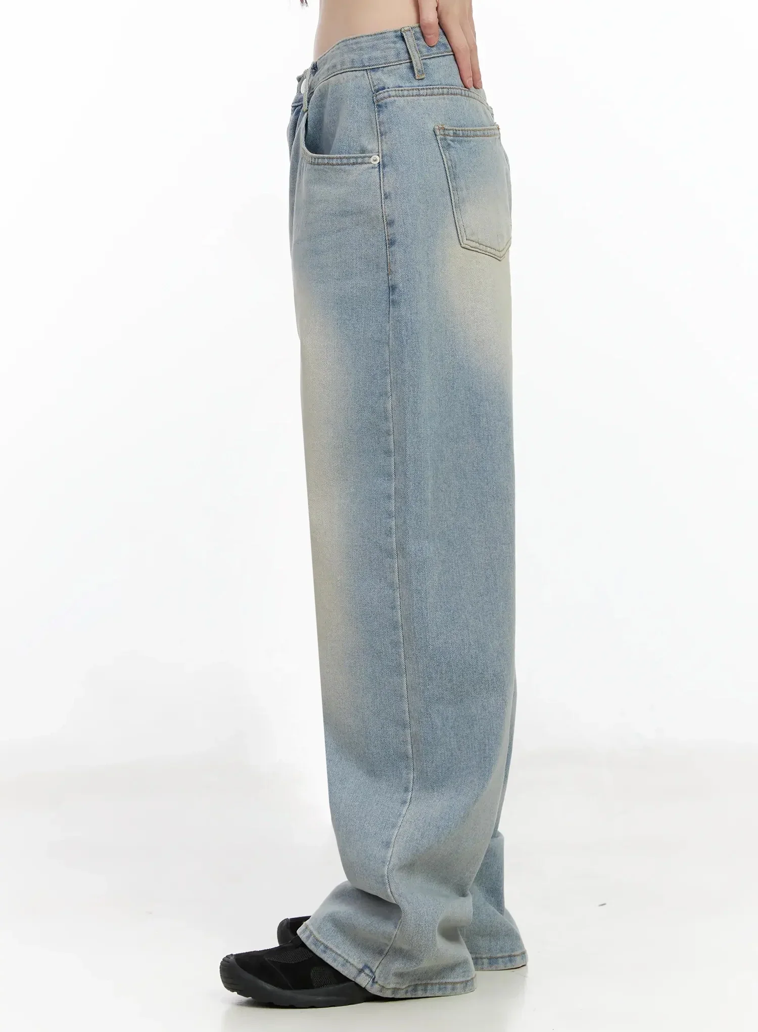 Eugenia Wide Leg Washed Jeans IM523 - Image 10