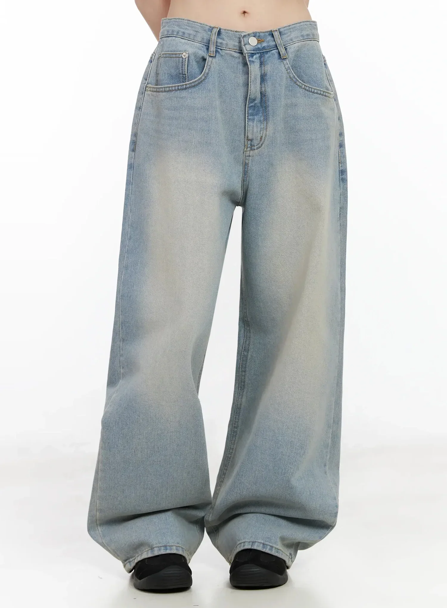 Eugenia Wide Leg Washed Jeans IM523 - Image 5