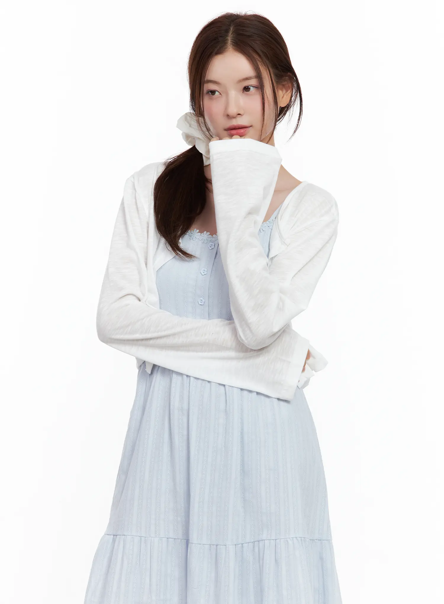 Everyday Buttoned Long-Sleeve Cardigan CL502