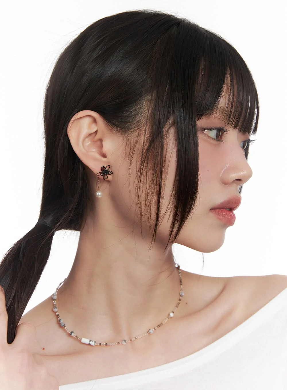 Ezra Black Earrings IY530 - Image 3