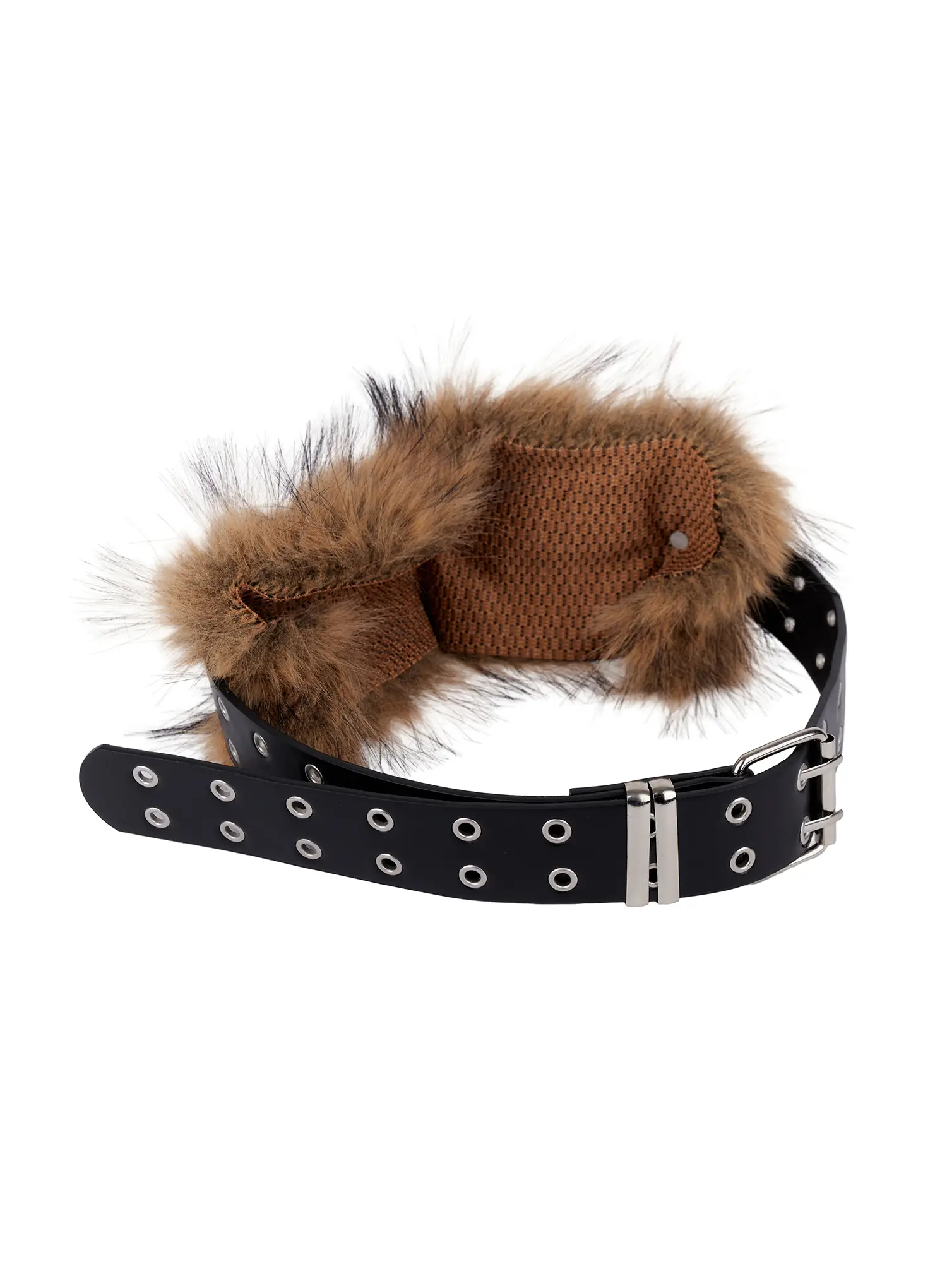 Faux Fur Eyelet Belt CN521 - Image 10