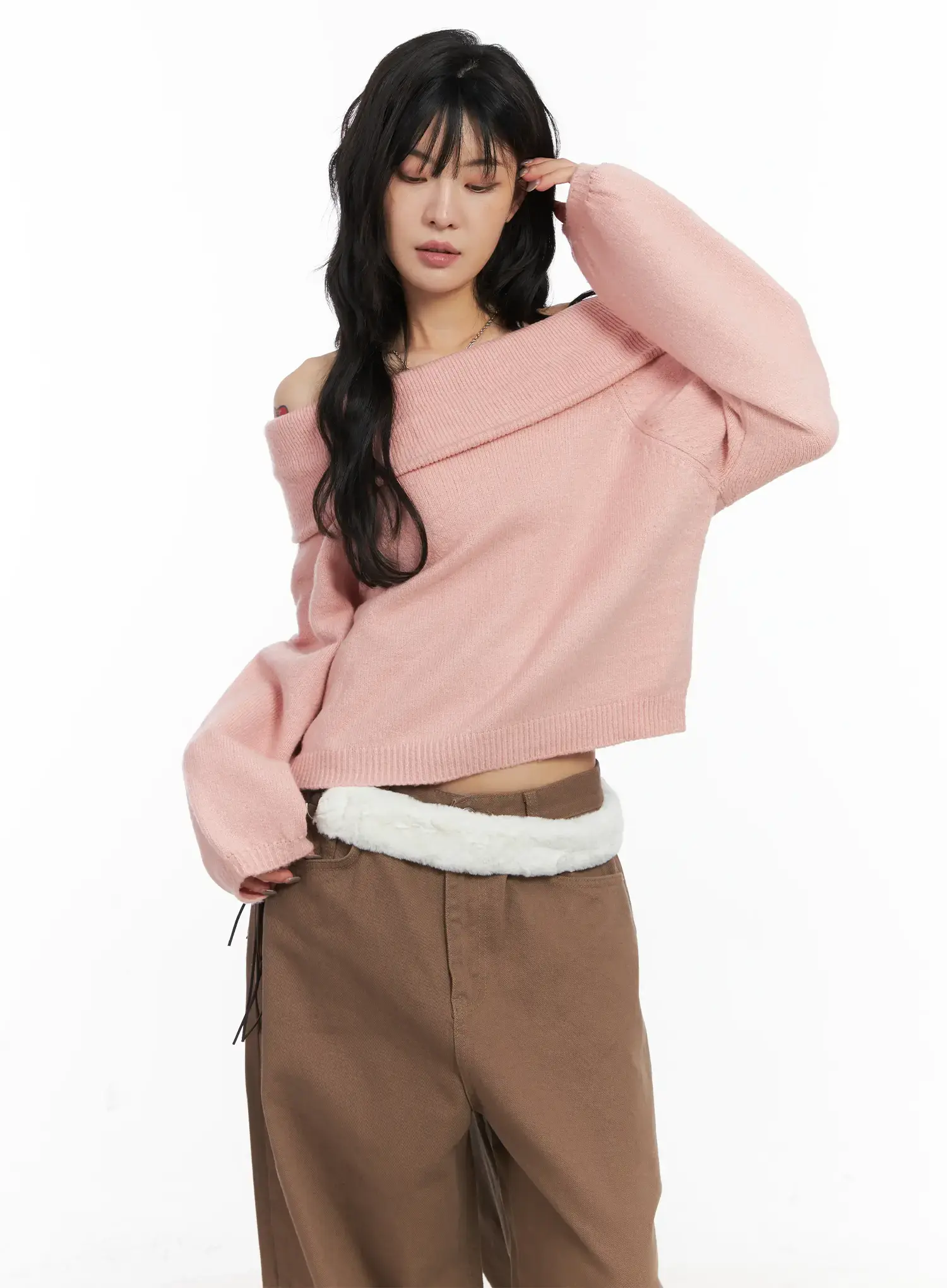 Faux Fur String Belt CN528 - Image 11