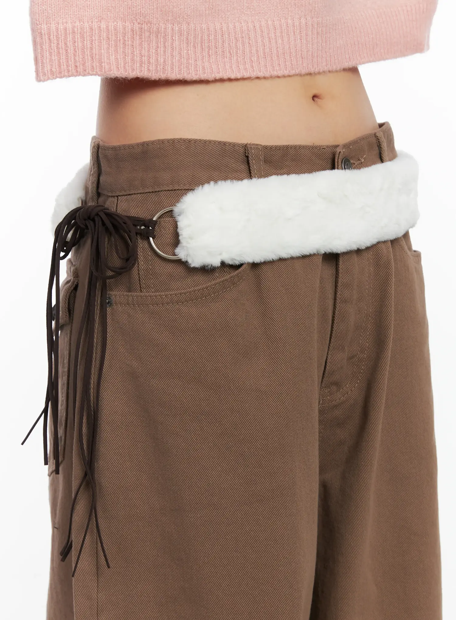 Faux Fur String Belt CN528 - Image 18