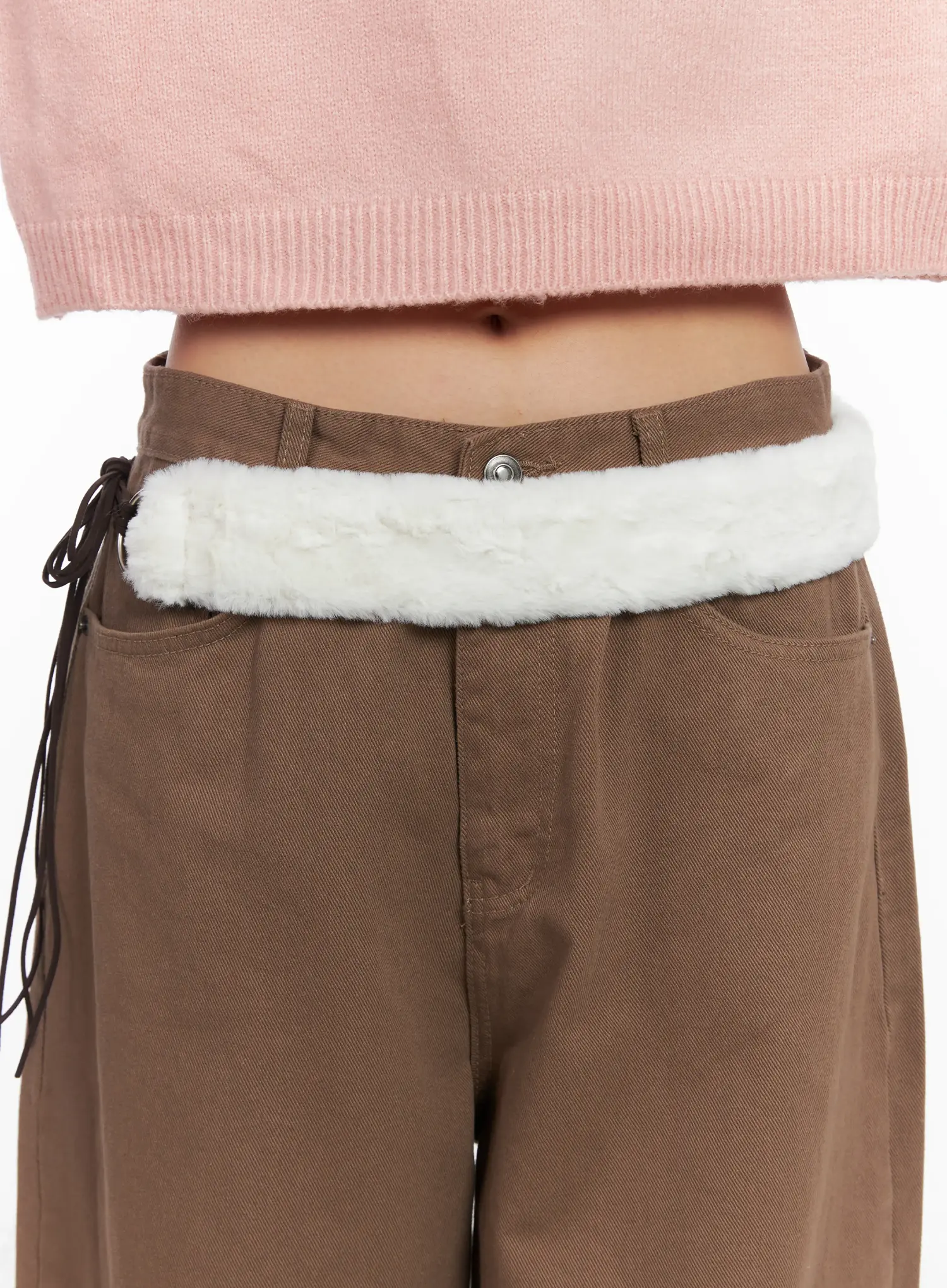 Faux Fur String Belt CN528 - Image 8