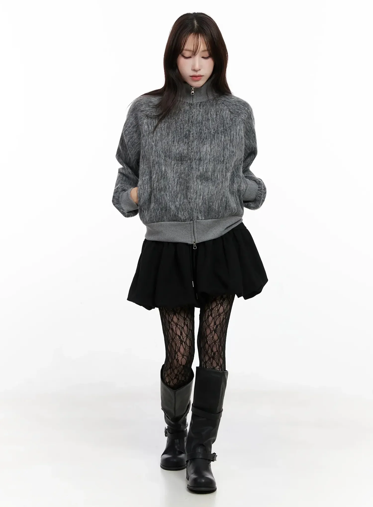 Faux Fur Zip Jacket IN525 - Image 4