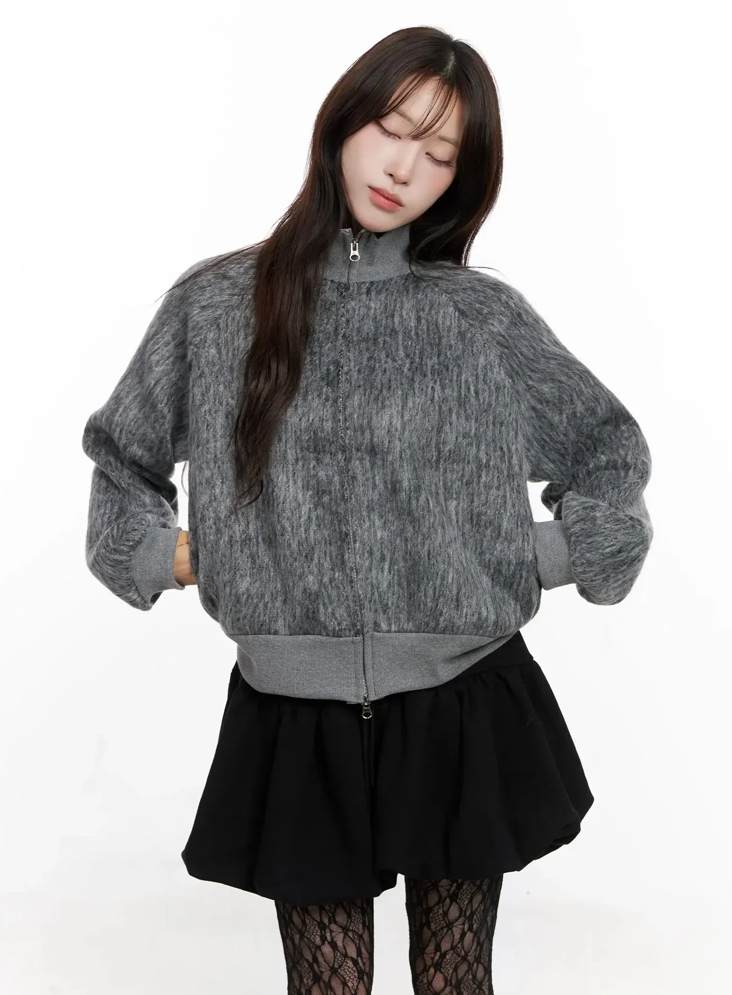Faux Fur Zip Jacket IN525 - Image 5