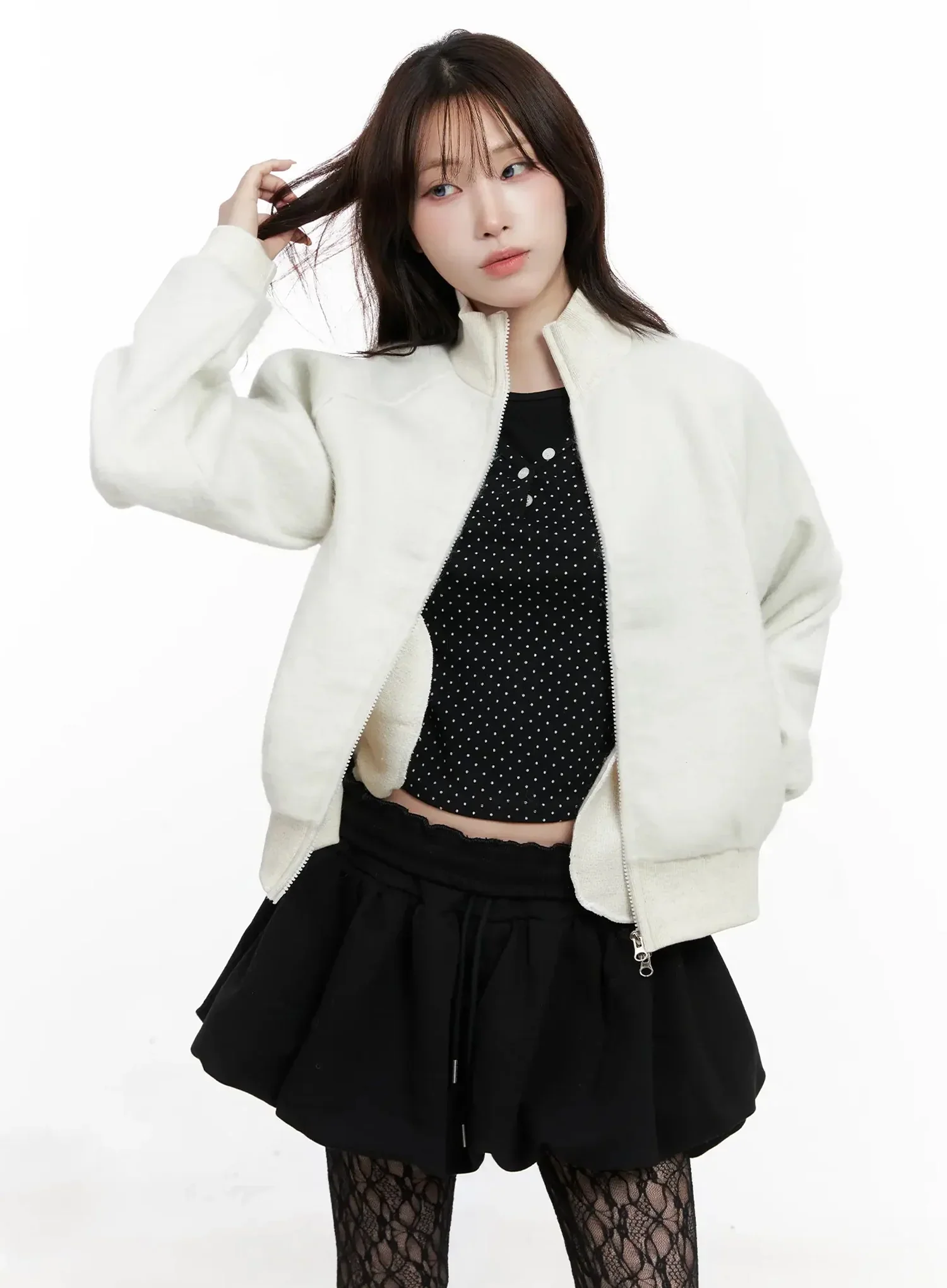 Faux Fur Zip Jacket IN525 - Image 7