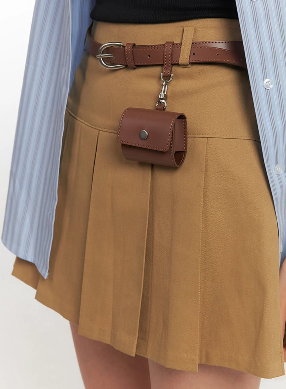 Faux Leather Belt with Pouch IM513 - Image 3