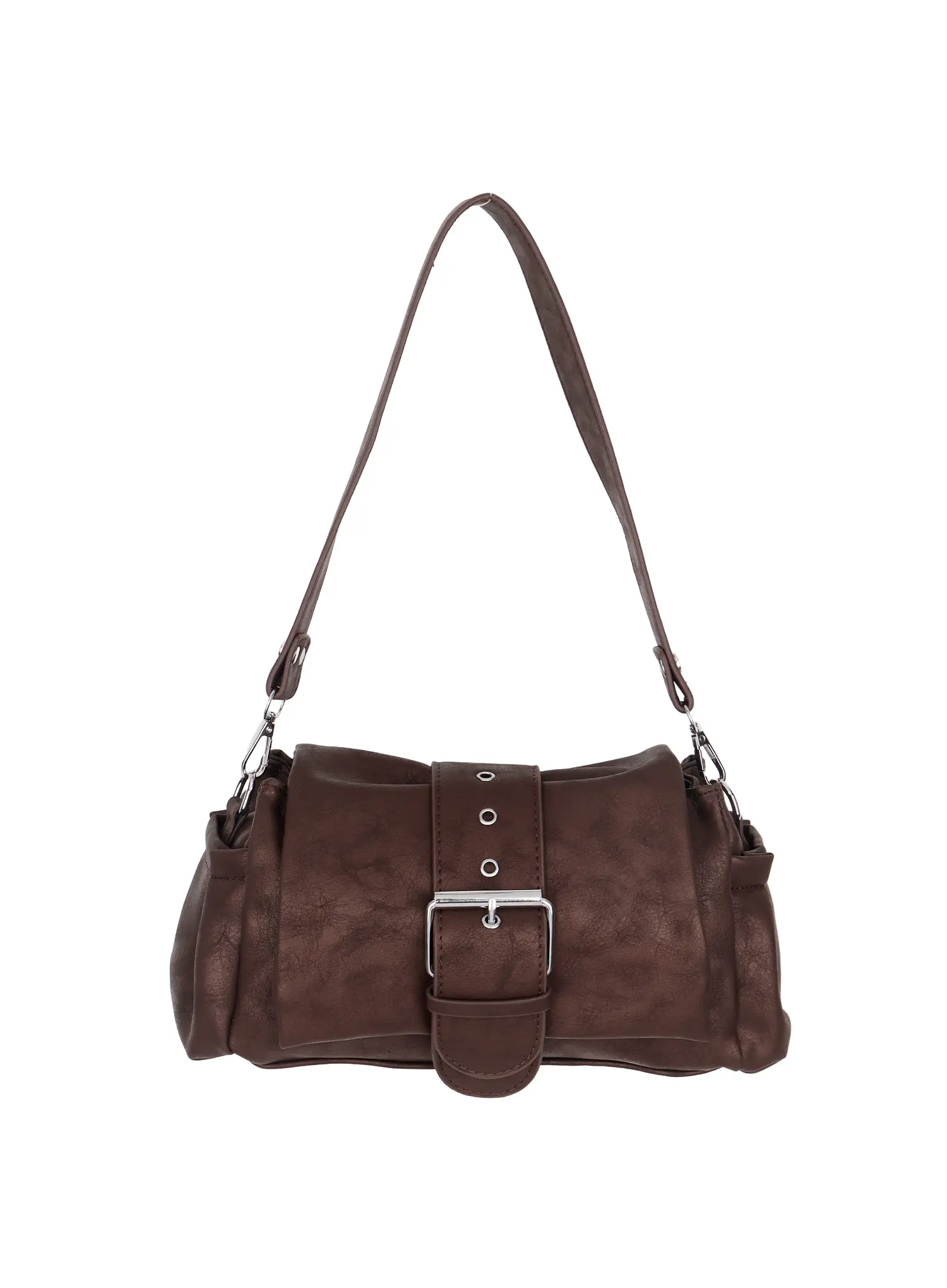 Faux Leather Buckle Shoulder Bag CM520 - Image 6
