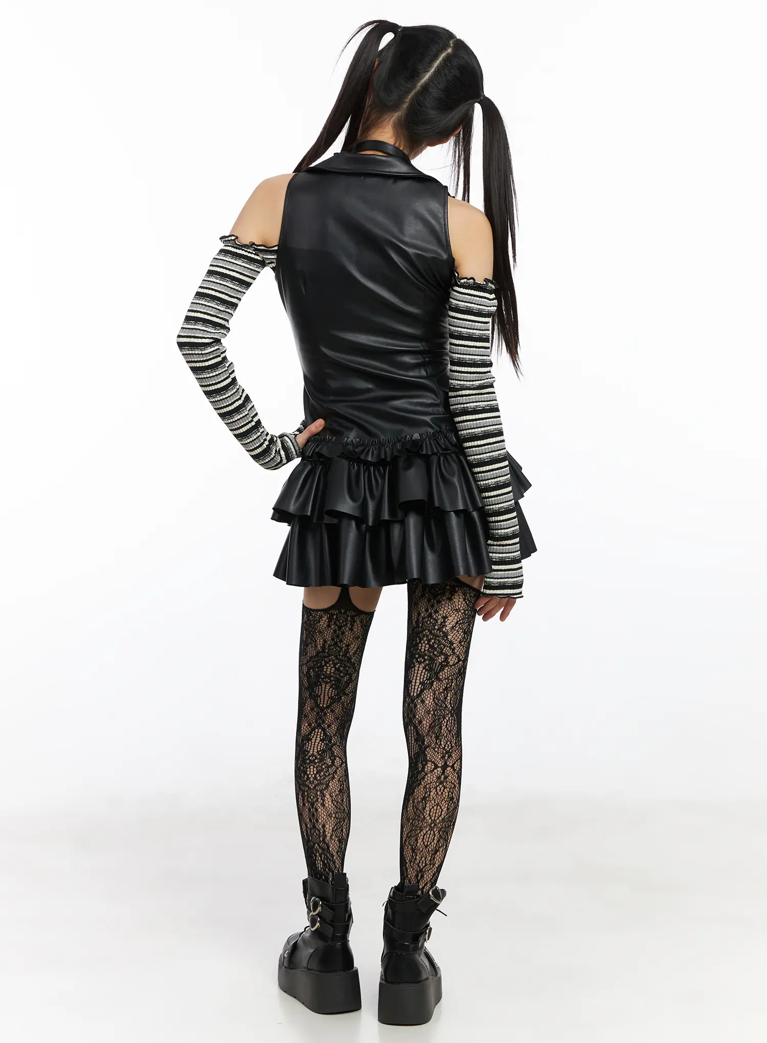 Faux-Leather Bustier Vest CD522 - Image 5