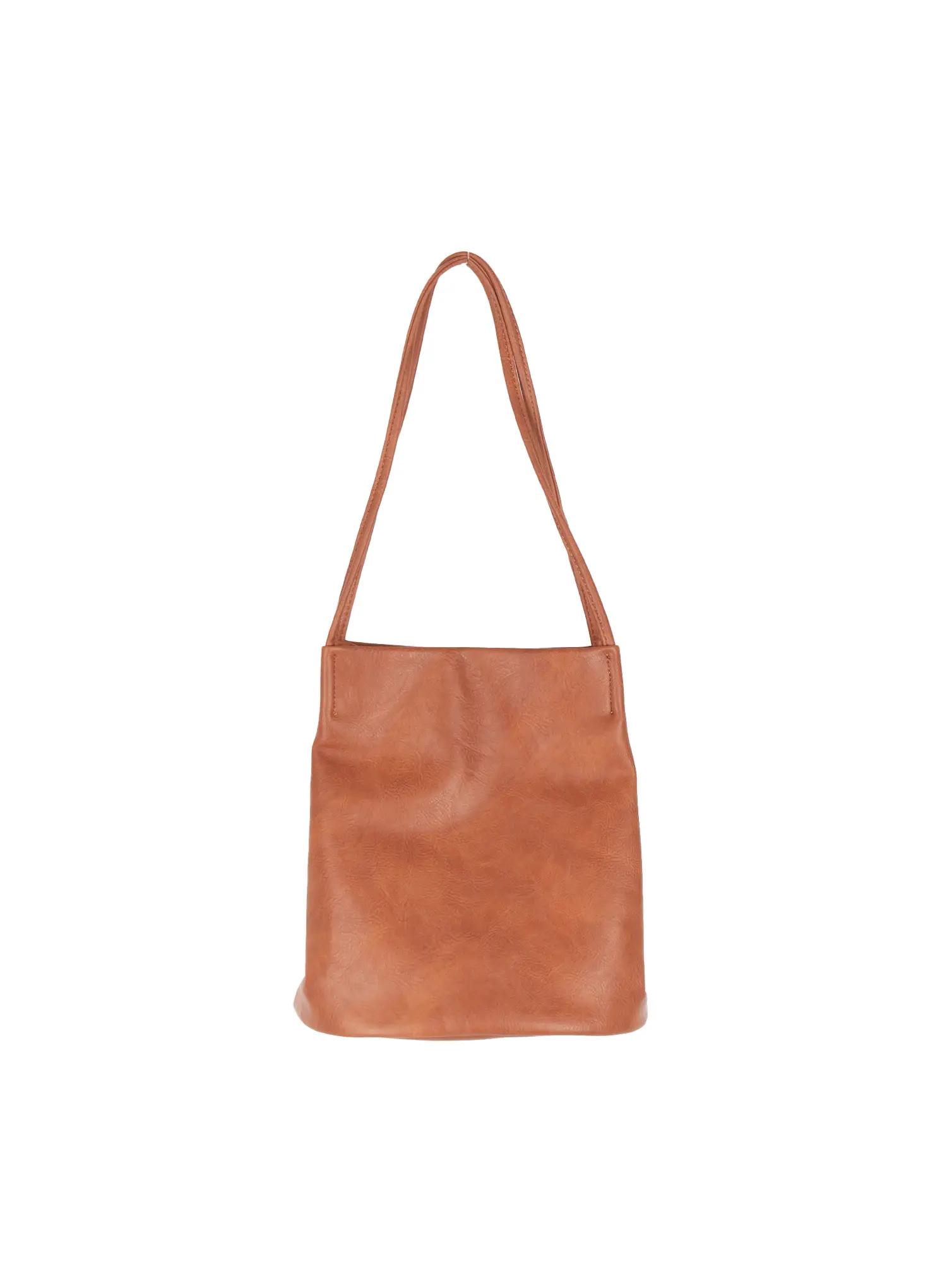 Faux Leather Classic Shoulder Bag CU513 - Image 12