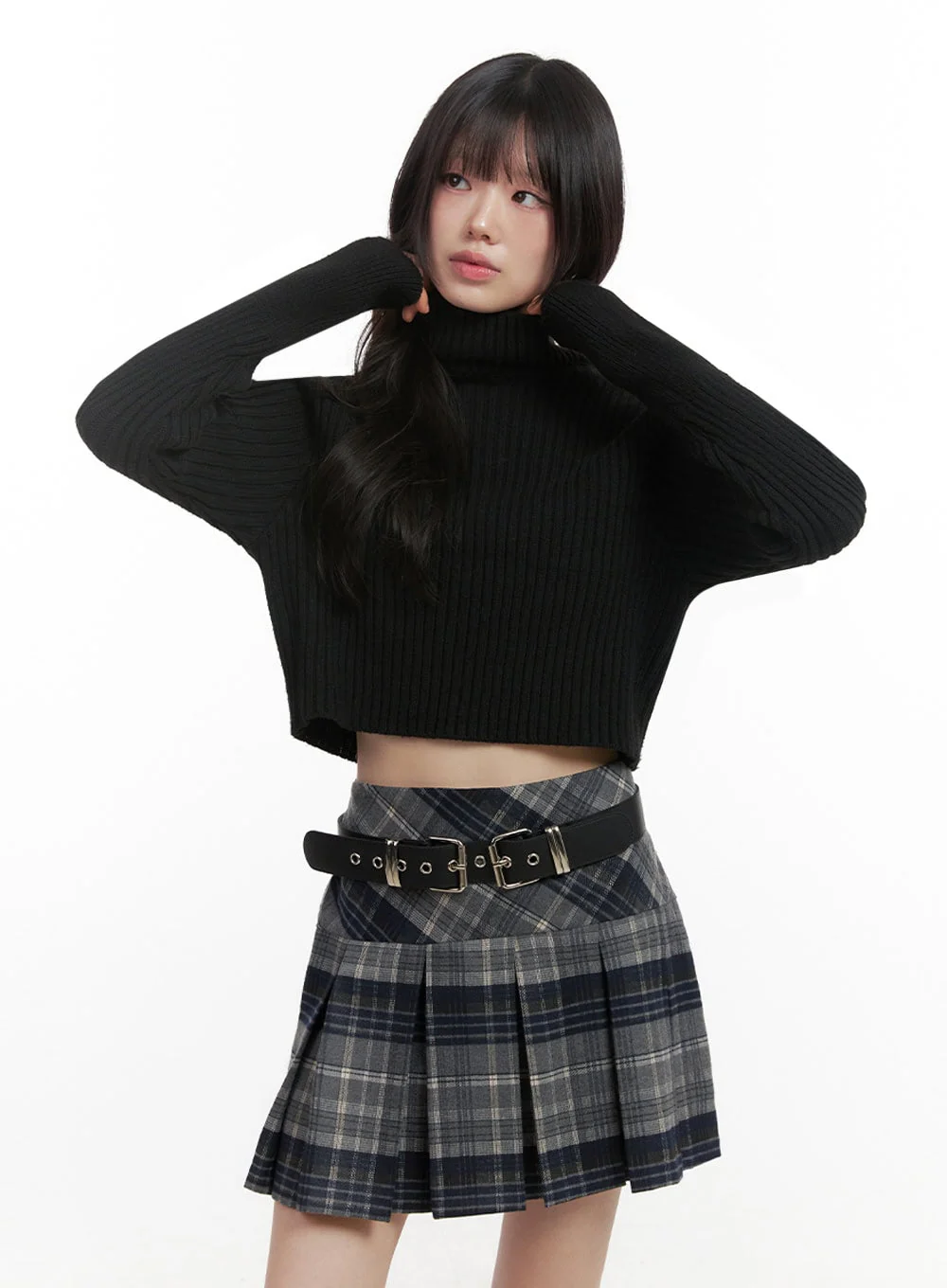 Faux Leather Eyelet Belt IN427 - Image 4