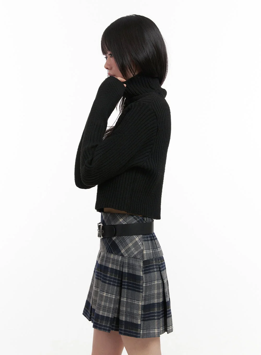 Faux Leather Eyelet Belt IN427 - Image 5