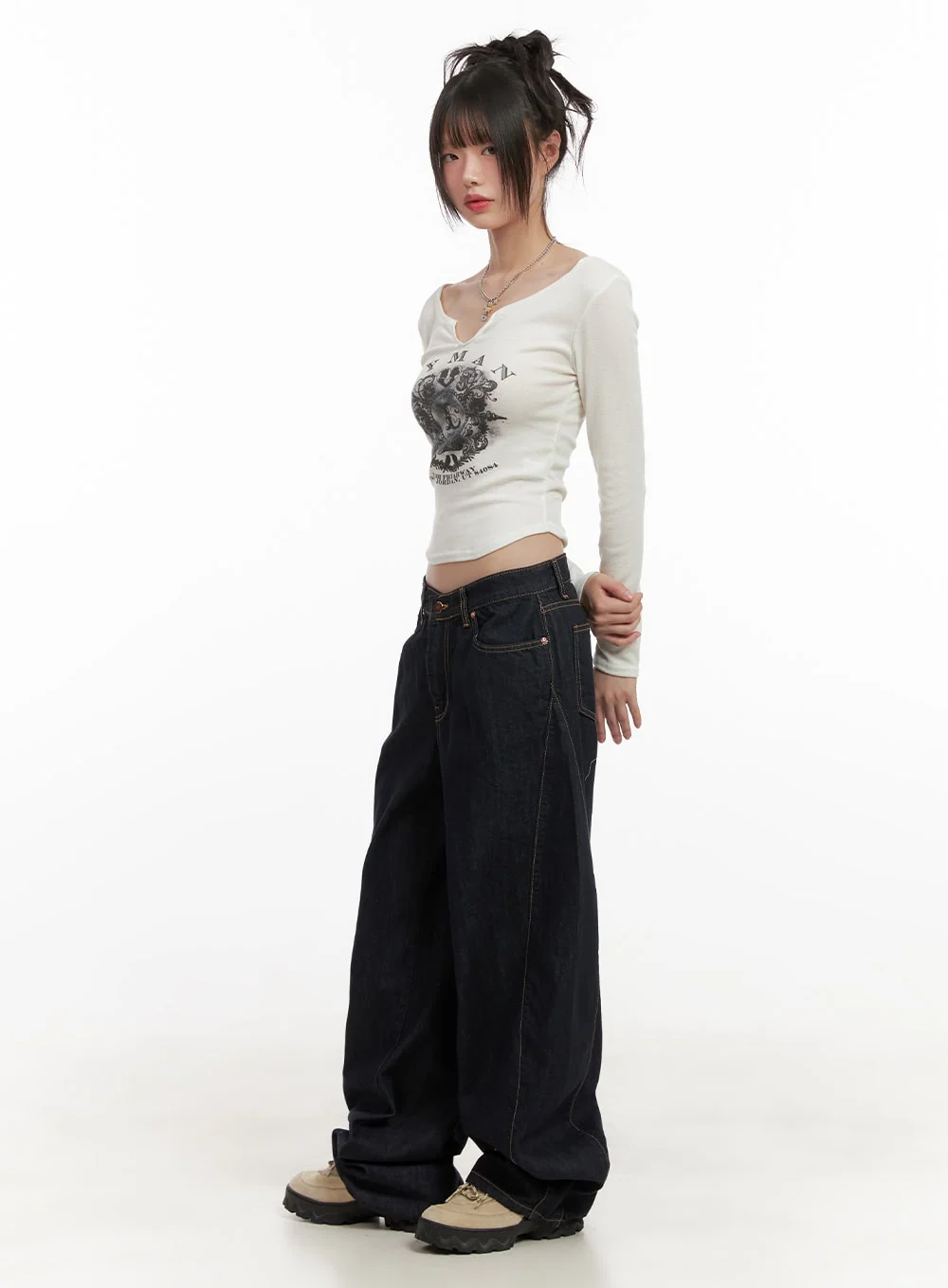 Fernanda Balloon-Fit Baggy Jeans CJ502 - Image 4
