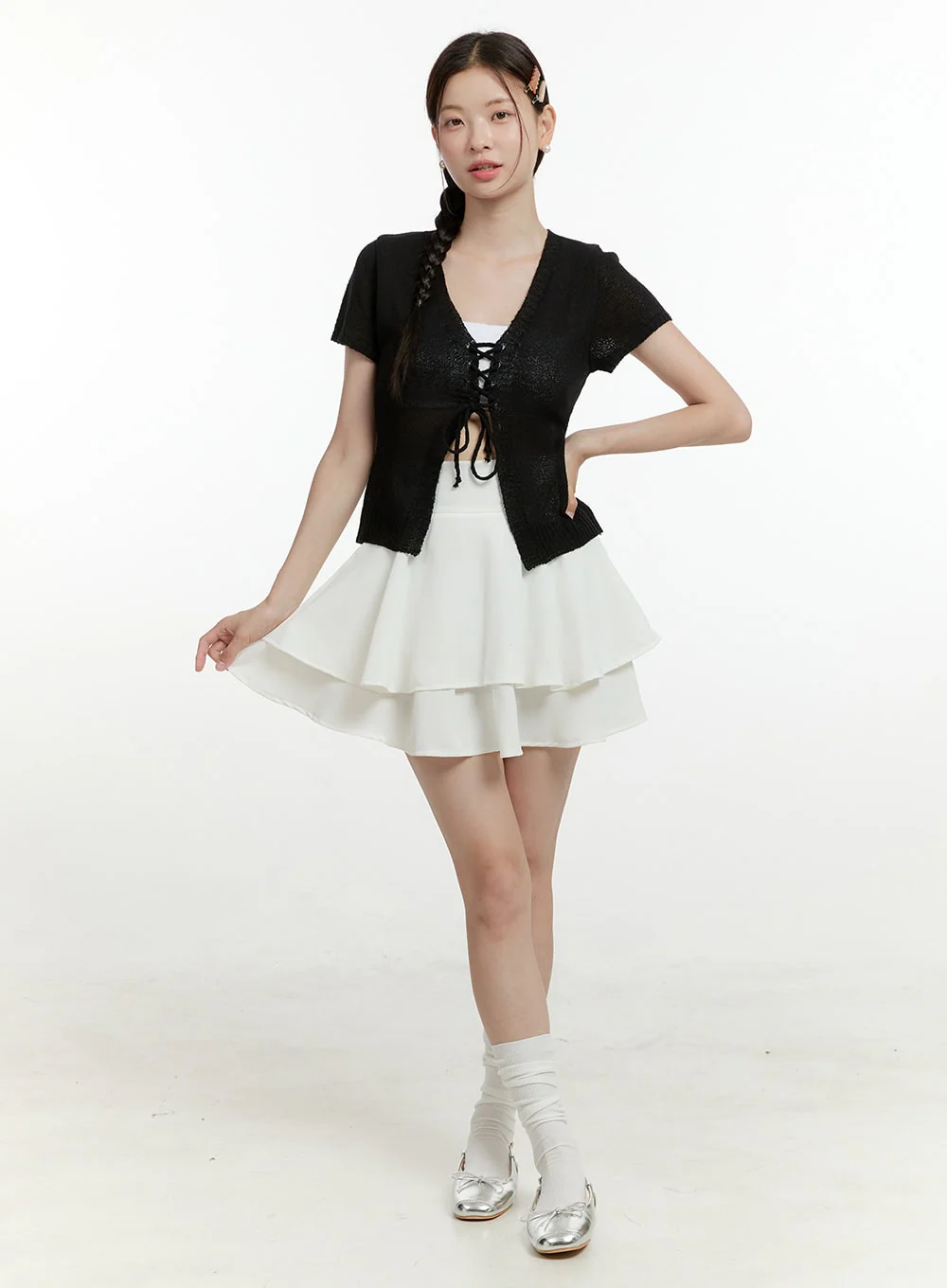 Flare Ruffle Mini Skirt OL423